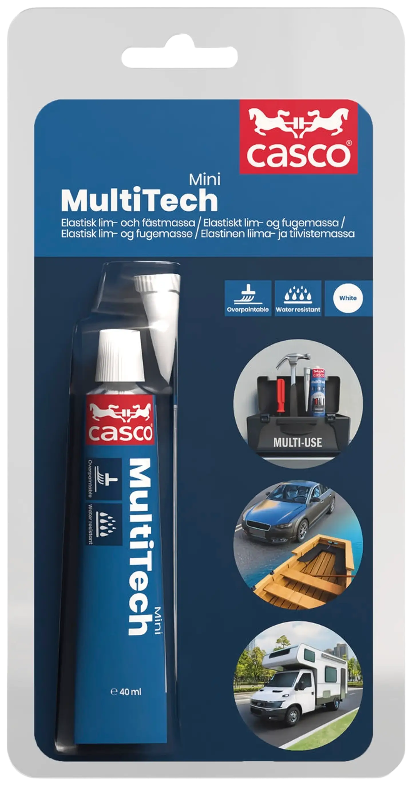 Casco liima- ja tiivistysmassa MultiTech Mini 40 ml valkoinen