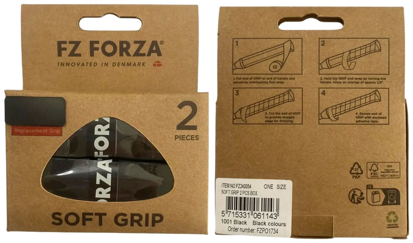 FZ Forza Soft Grip 2kpl (paksu grip, musta) - 1