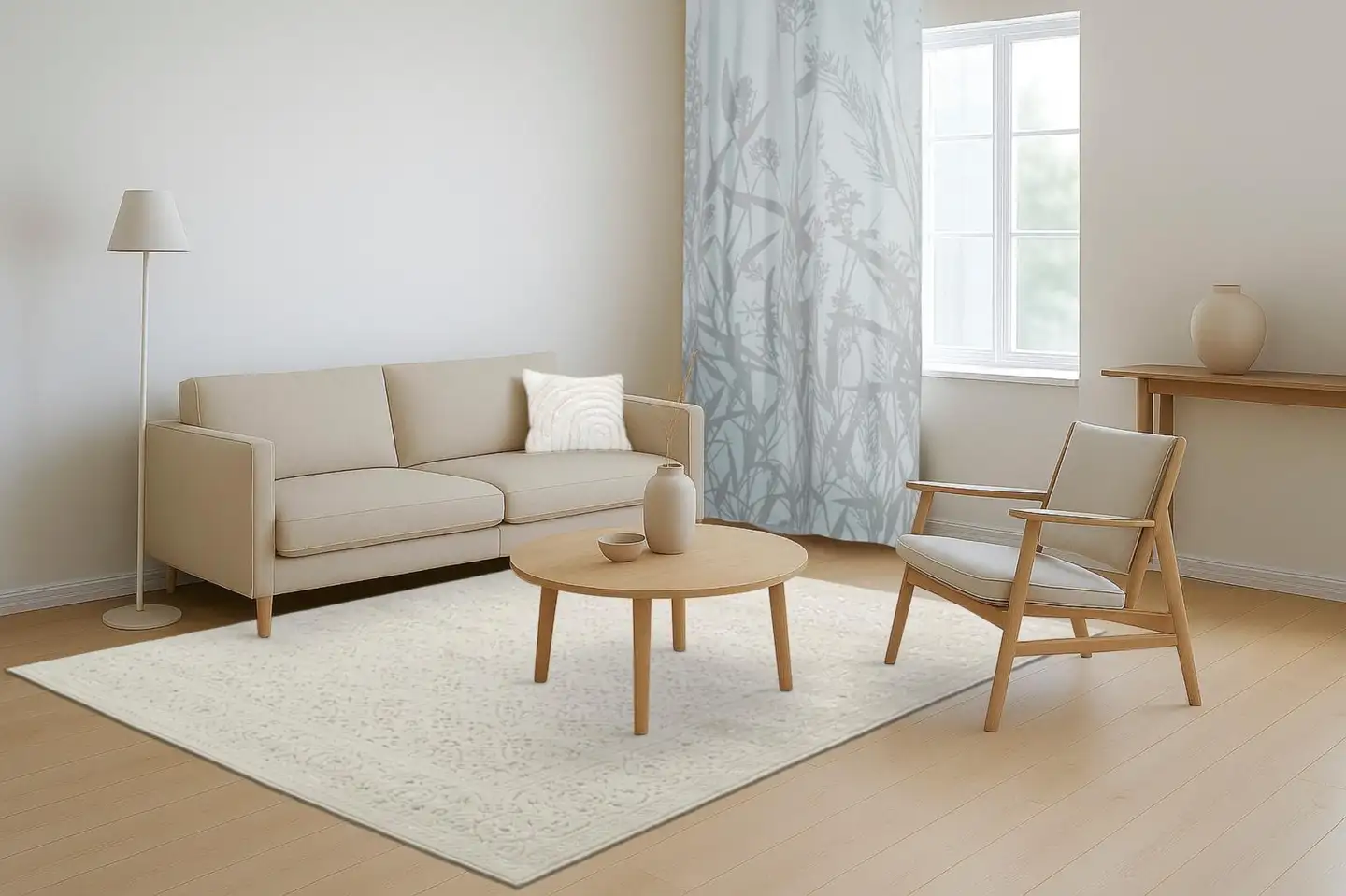 House sisustustyyny Arc tuftattu 45x45 cm luonnonvalkoinen - 4