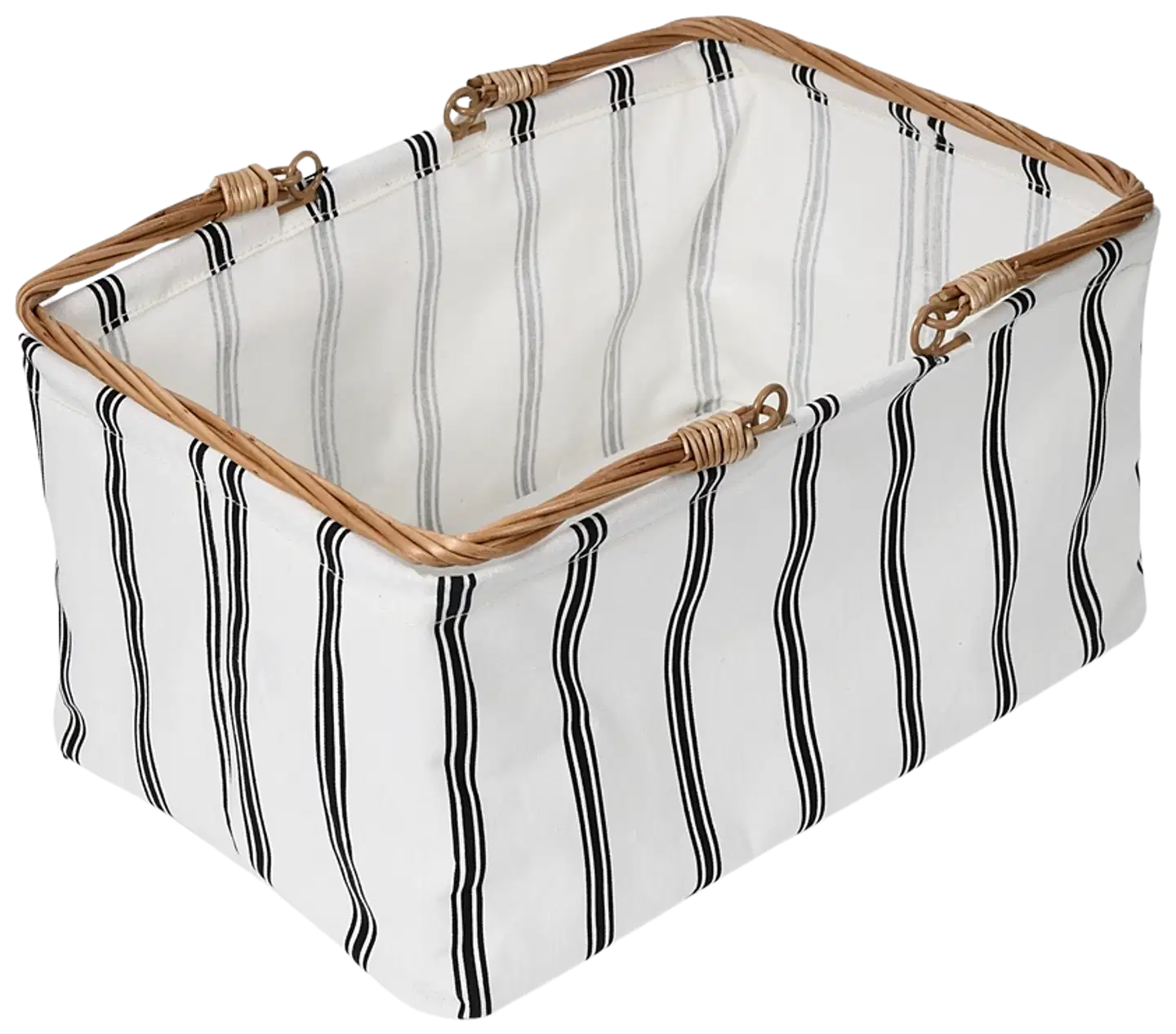 Åhléns Home piknikkori taitettava tuplaraita l.valk/musta - 3