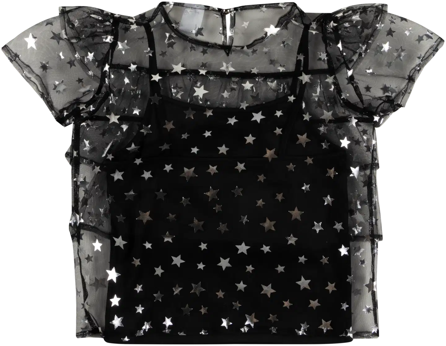 House lasten juhlatoppi röyhelöillä 23TH412621 - Black - 2