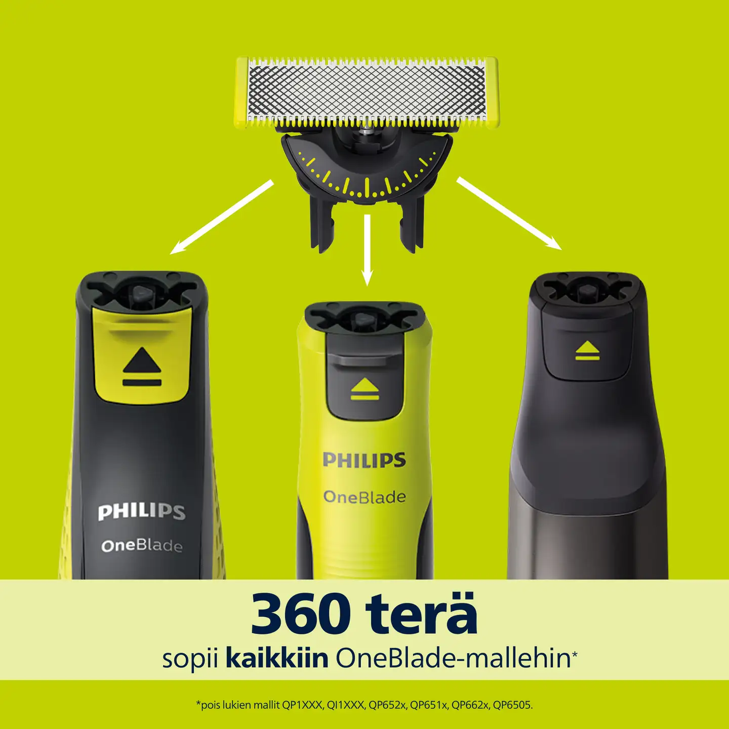 Philips Vaihtoterät OneBlade 360 3 kpl QP430/50 - 4