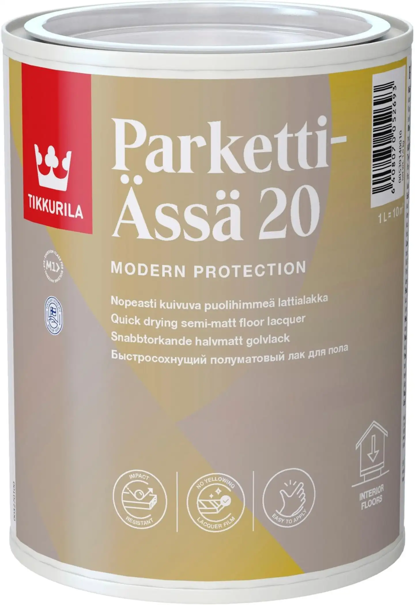 Tikkurila lattialakka Parketti-Ässä 20 1 l puolihimmeä