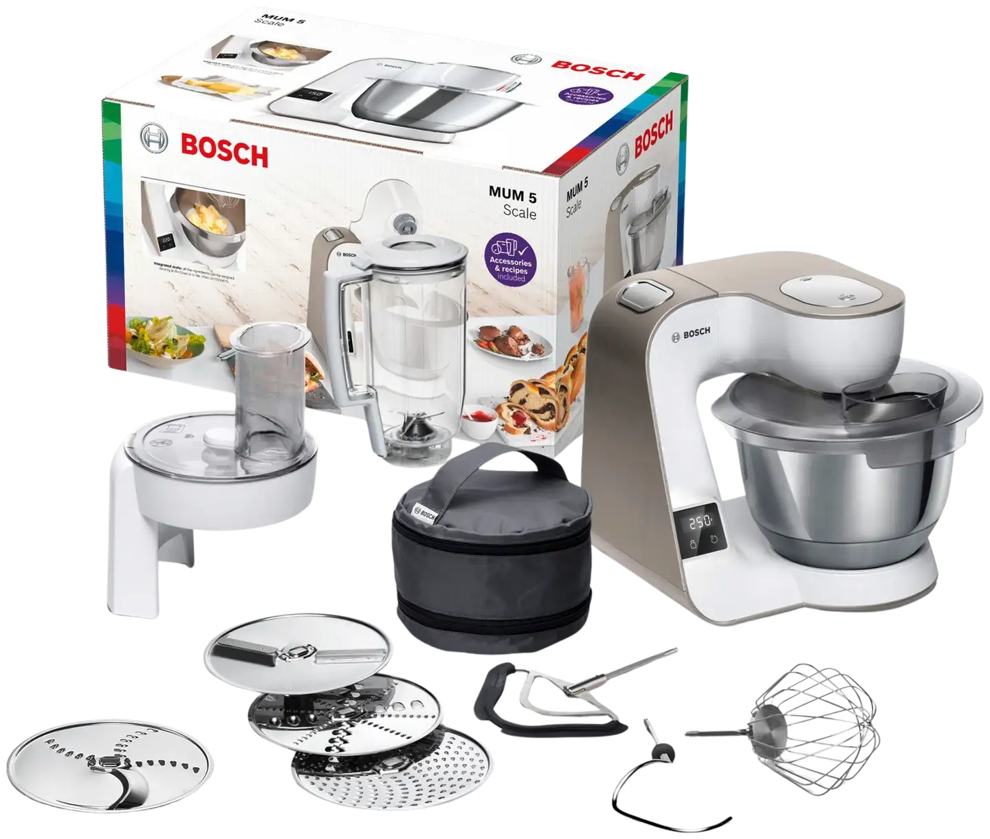 Bosch yleiskone vaa'alla Serie 4 MUM5XW20 1000 W valkoinen - 2