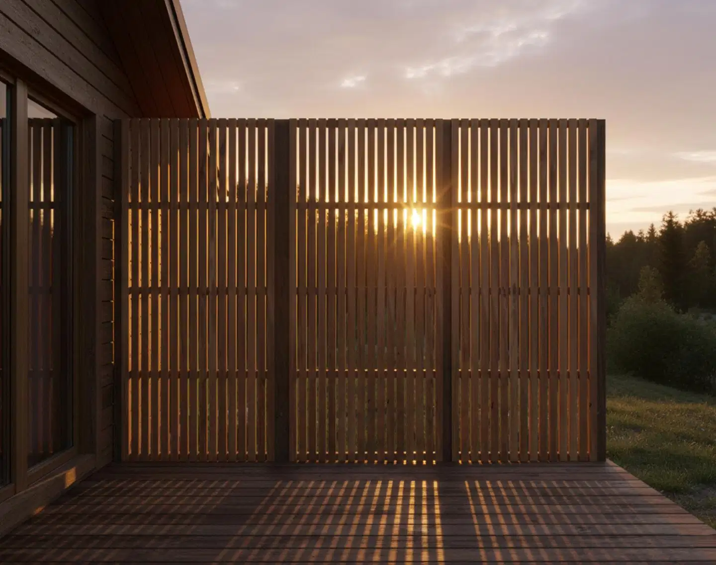 Näkösuoja ritilä, luonnon ruskea, 179x80x2cm - 4