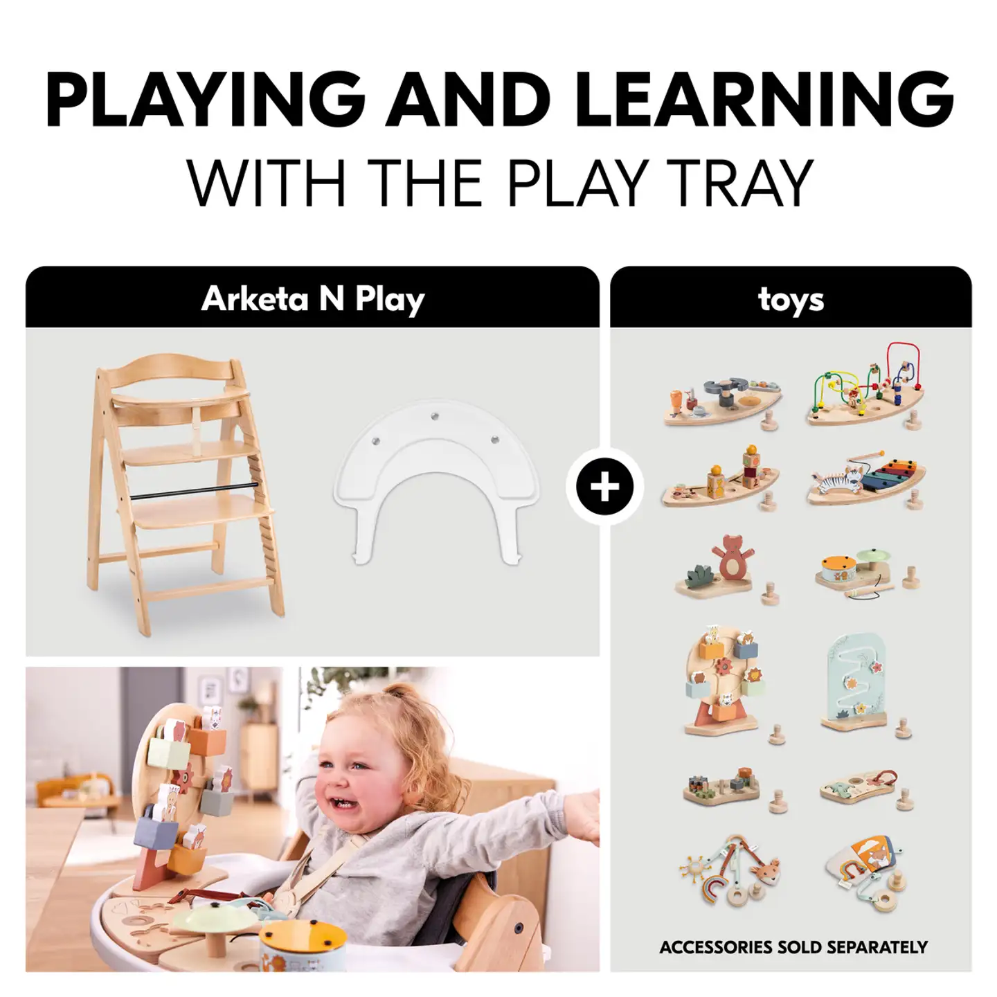 Hauck syöttötuoli Arketa N Play beech - 16