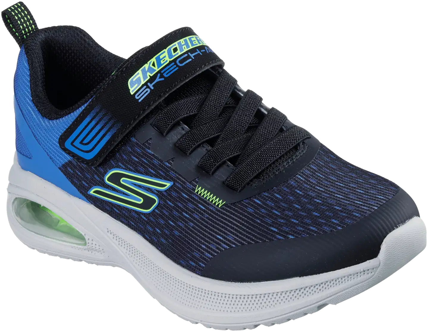 Skechers lasten lenkkari Microspec Max Advance  Squad-P - black/blue/lime - 1