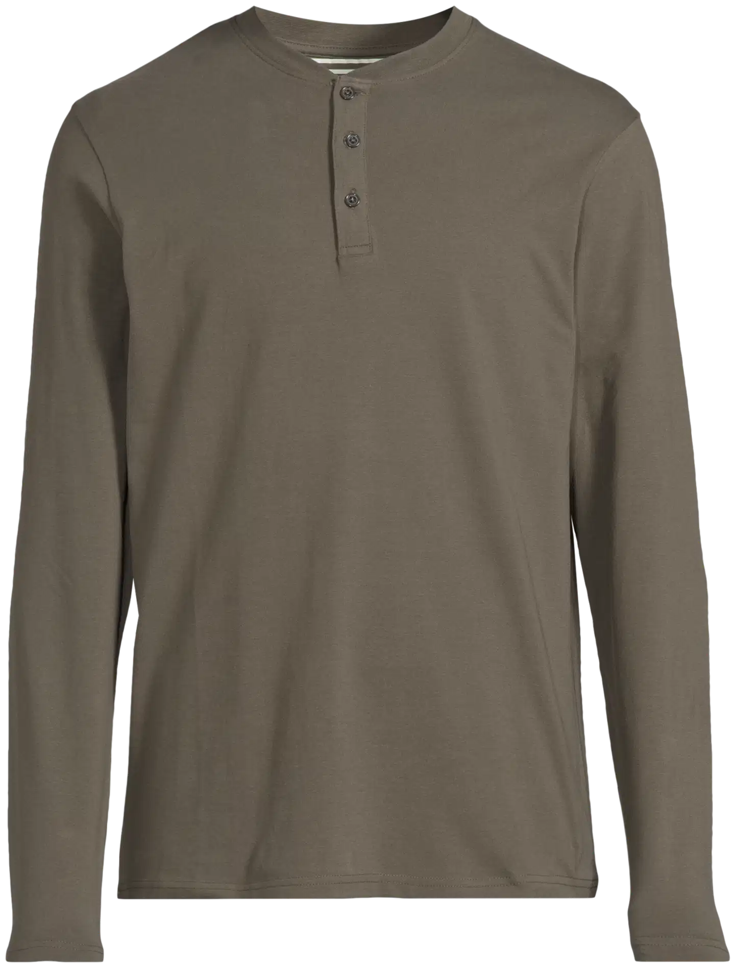 House miesten trikoopusero henley-pääntiellä 195HB28251 - Black olive - 2