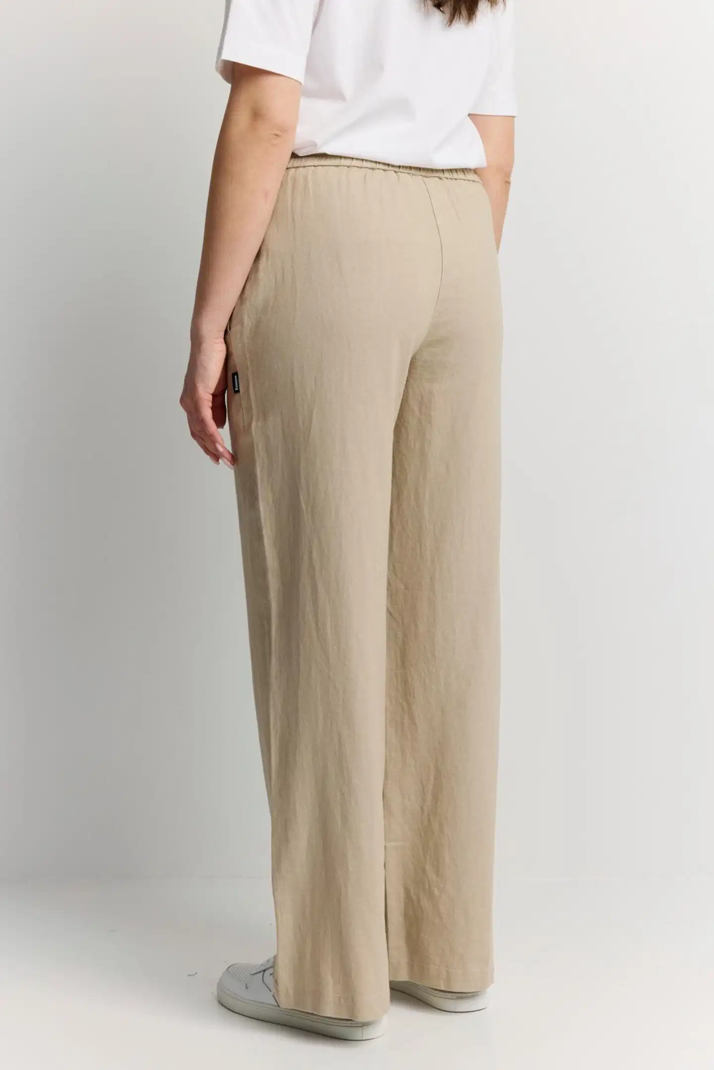 Finlayson naisten pellavahousut - Taupe - 4