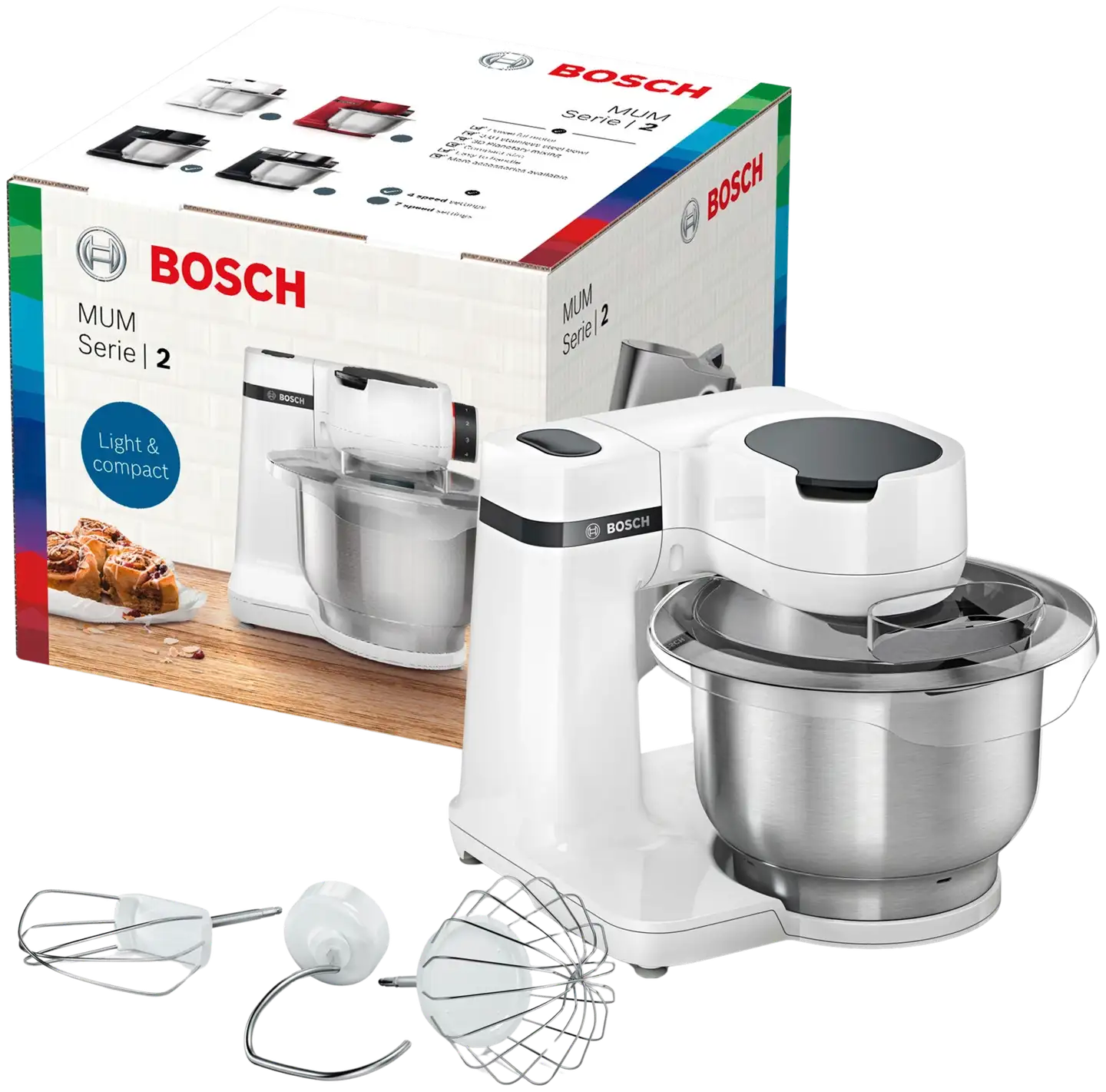 Bosch keittiölaite MUM Serie 2 700 W valkoinen - 1