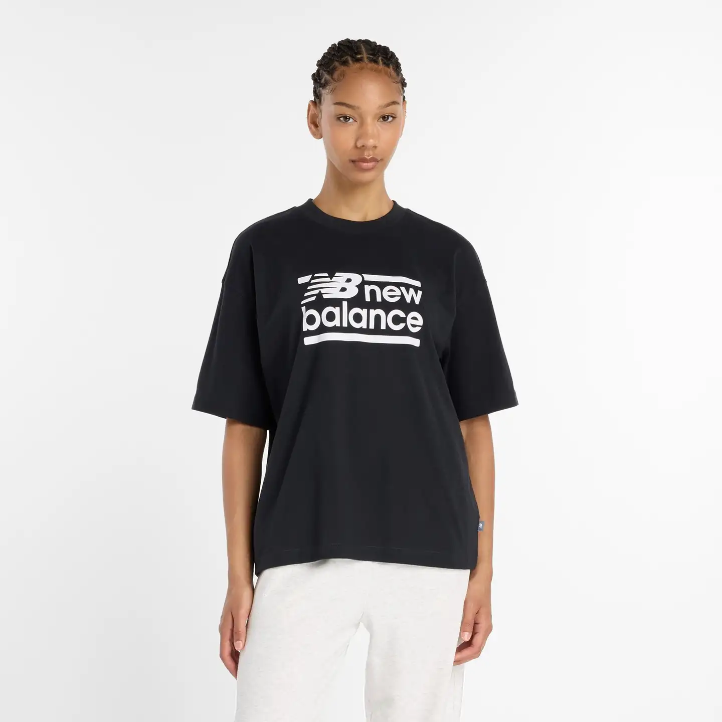 New Balance naisten OZ Graphic t-paita - BLACK - 1