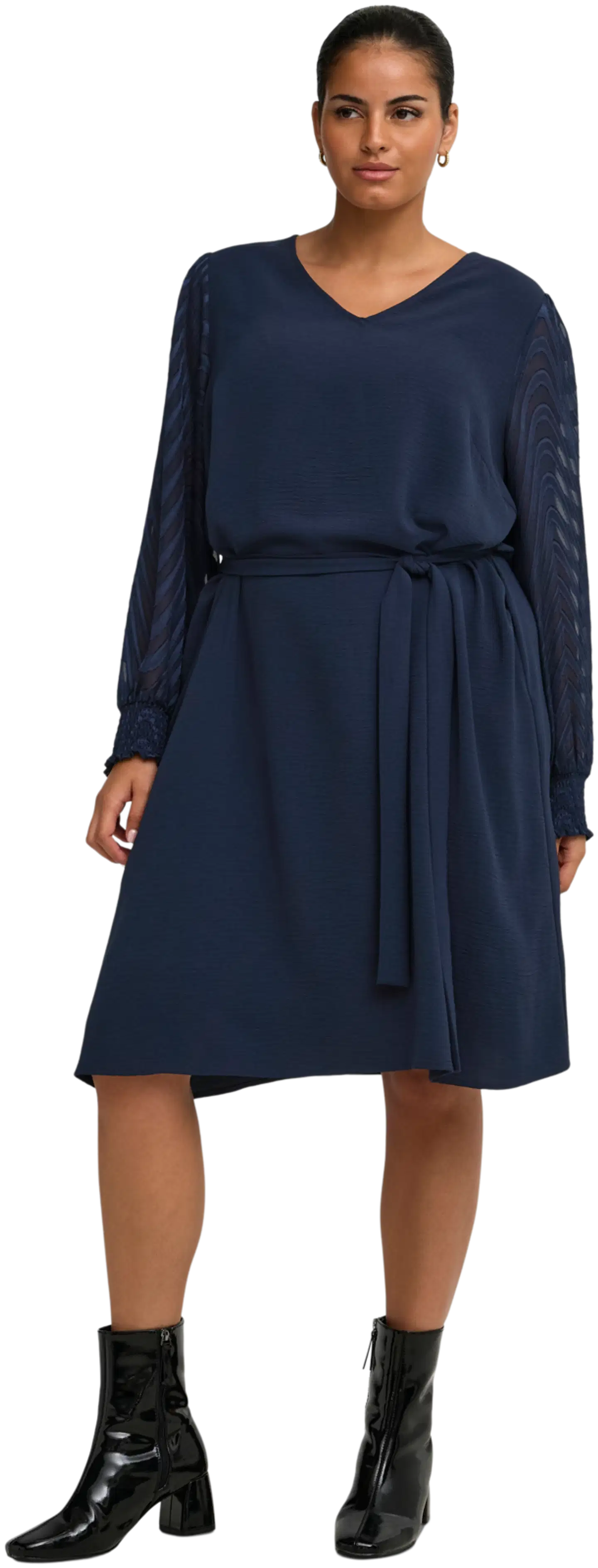 ONLY CARMAKOMA naisten mekko Carmetta - Navy Blazer - 4