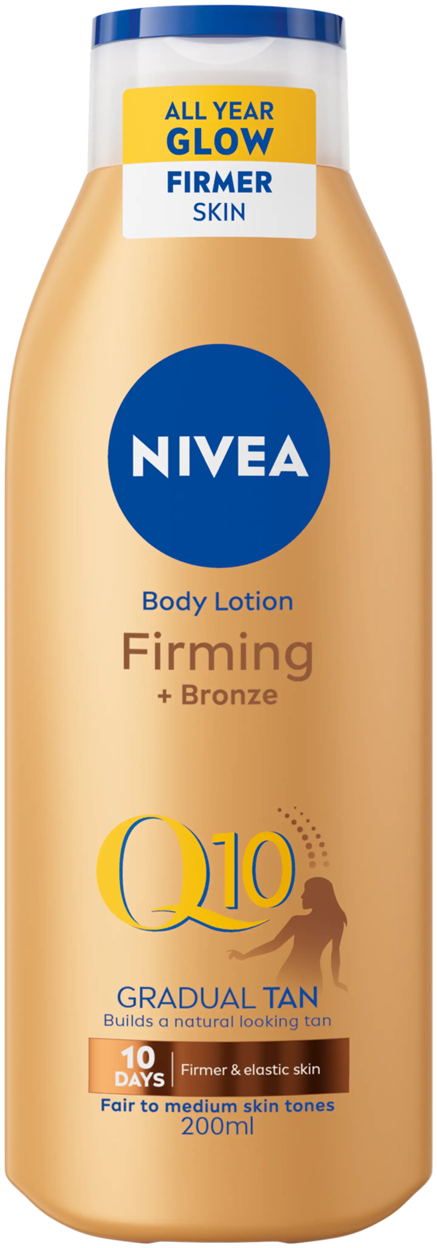 NIVEA 200ml Q10 Firming +Bronze Body Lotion -vartaloemulsio