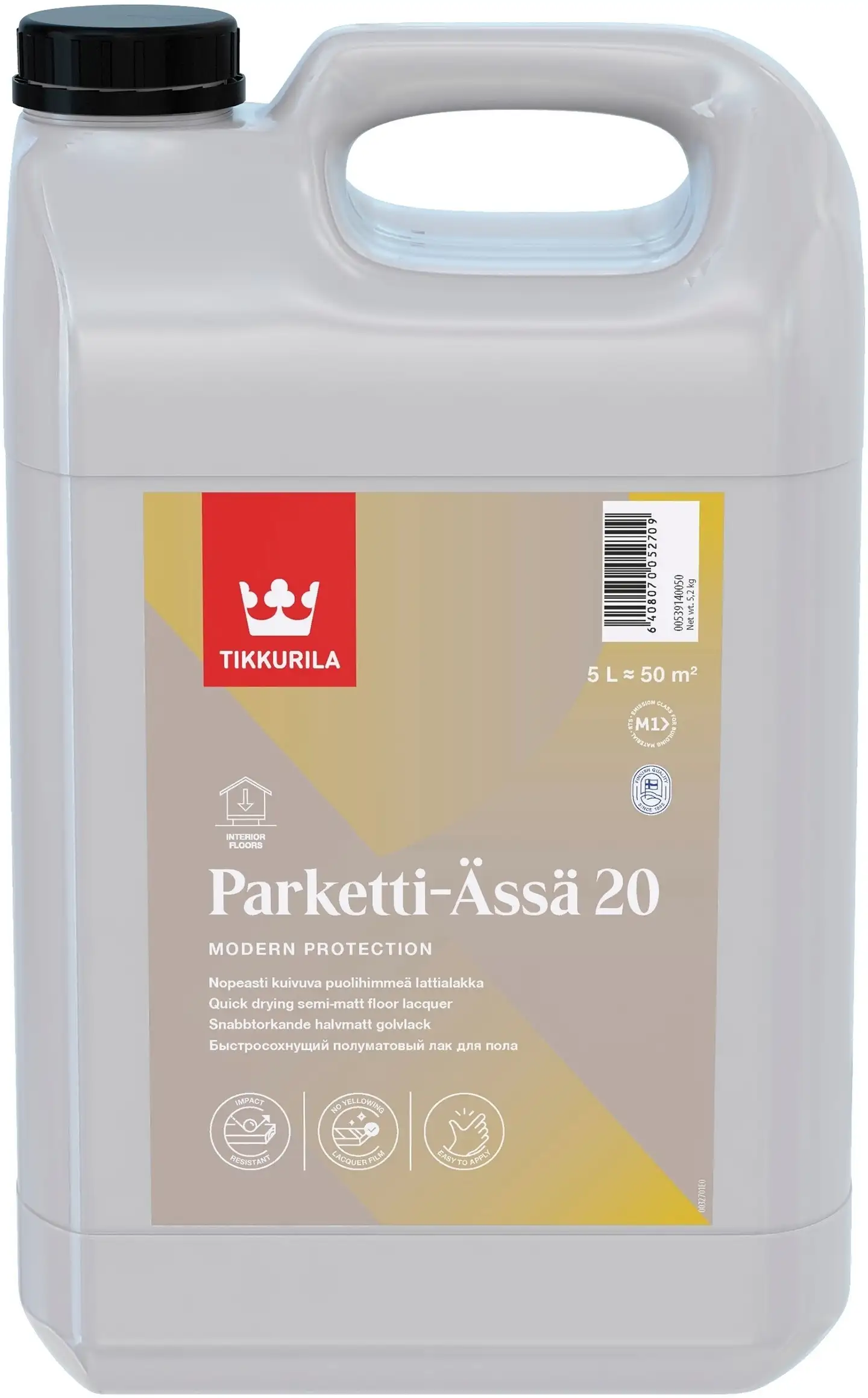 Tikkurila lattialakka Parketti-Ässä 20 5 l puolihimmeä