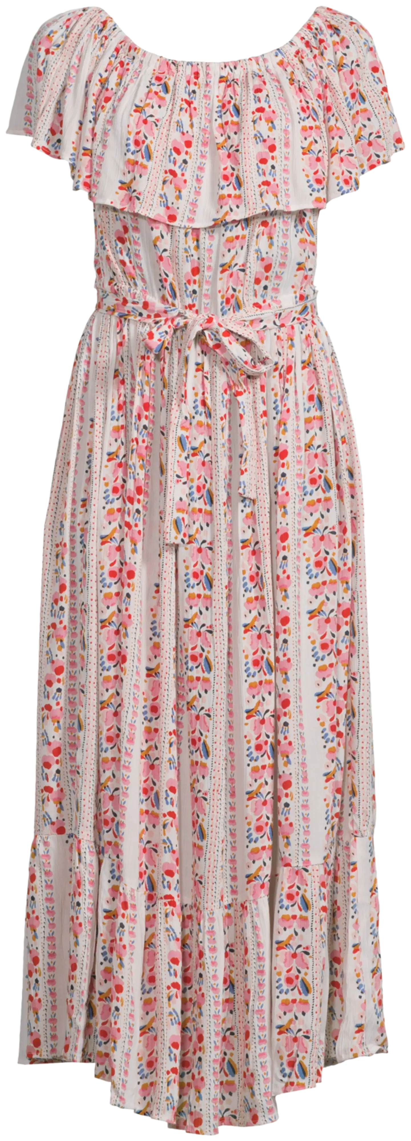 Margaux Riviera naisten pitkä mekko HI-CHO-04 - Pink AOP - 2