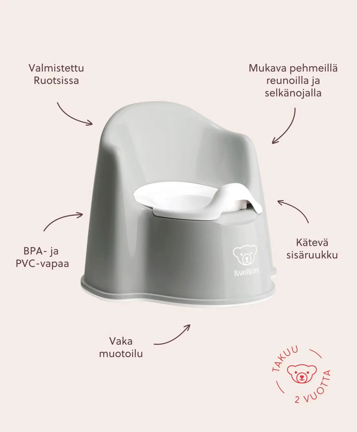 BabyBjörn pottatuoli - harmaa/valkoinen - 2