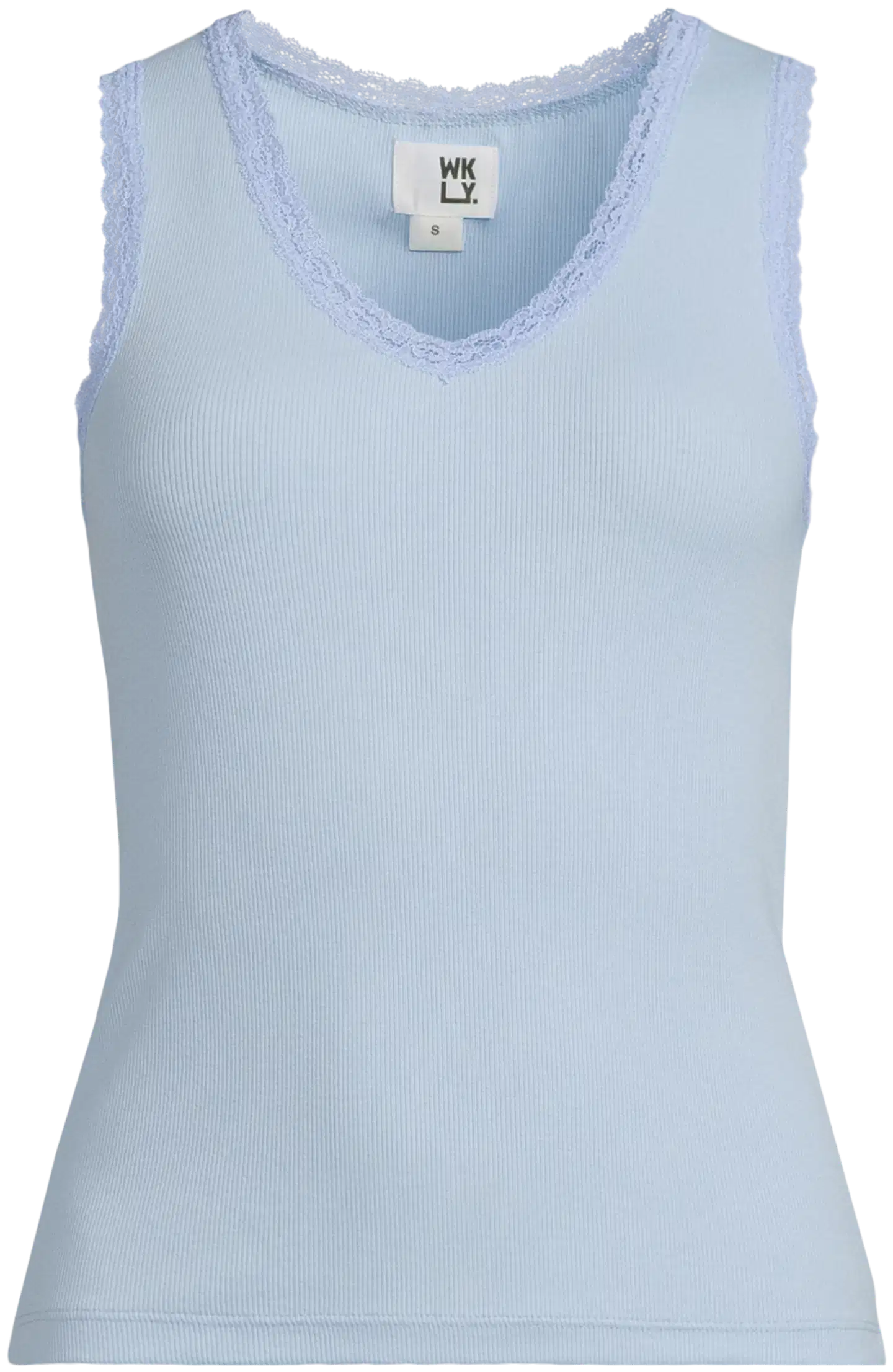 WKLY. naisten ribbitoppi 213W030123 - Chambray blue - 2