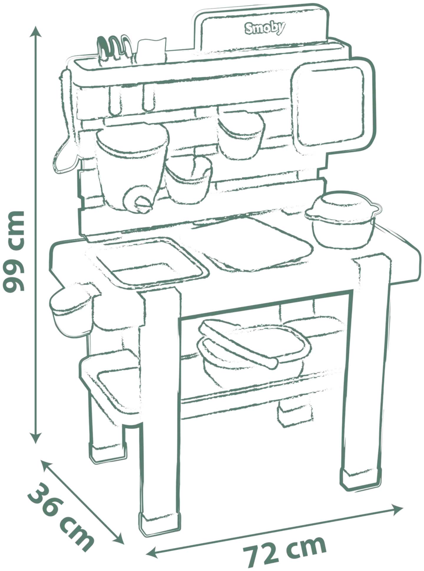 Smoby Life Mud Kitchen, mutaleikkikeittiö - 5