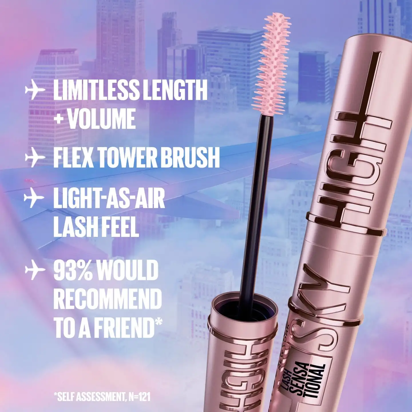 Maybelline New York Lash Sensational Sky High Burgundy Haze maskara 7,2ml - 4