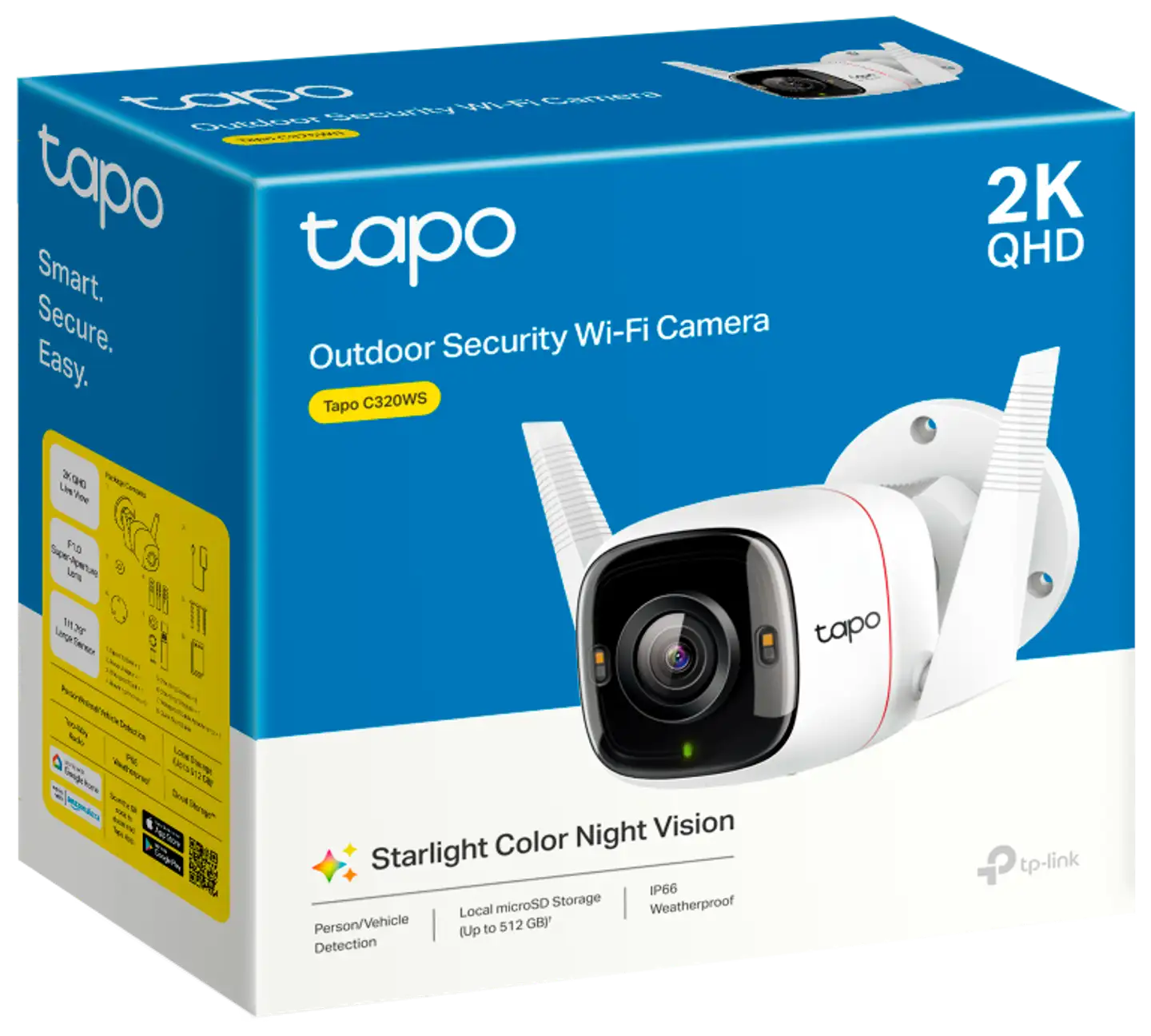 TP-Link Tapo C320WS -valvontakamera ulkokäyttöön - 2