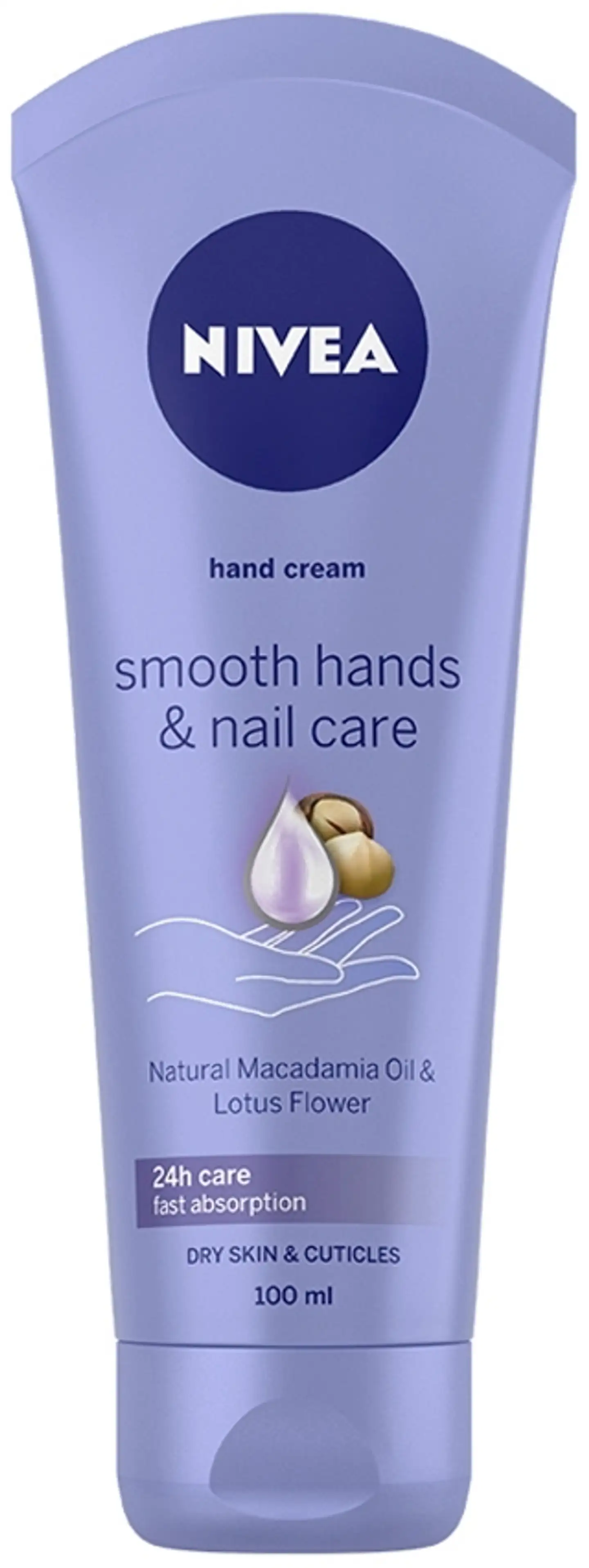 NIVEA 100ml Smooth Hands & Nail Care -käsivoide