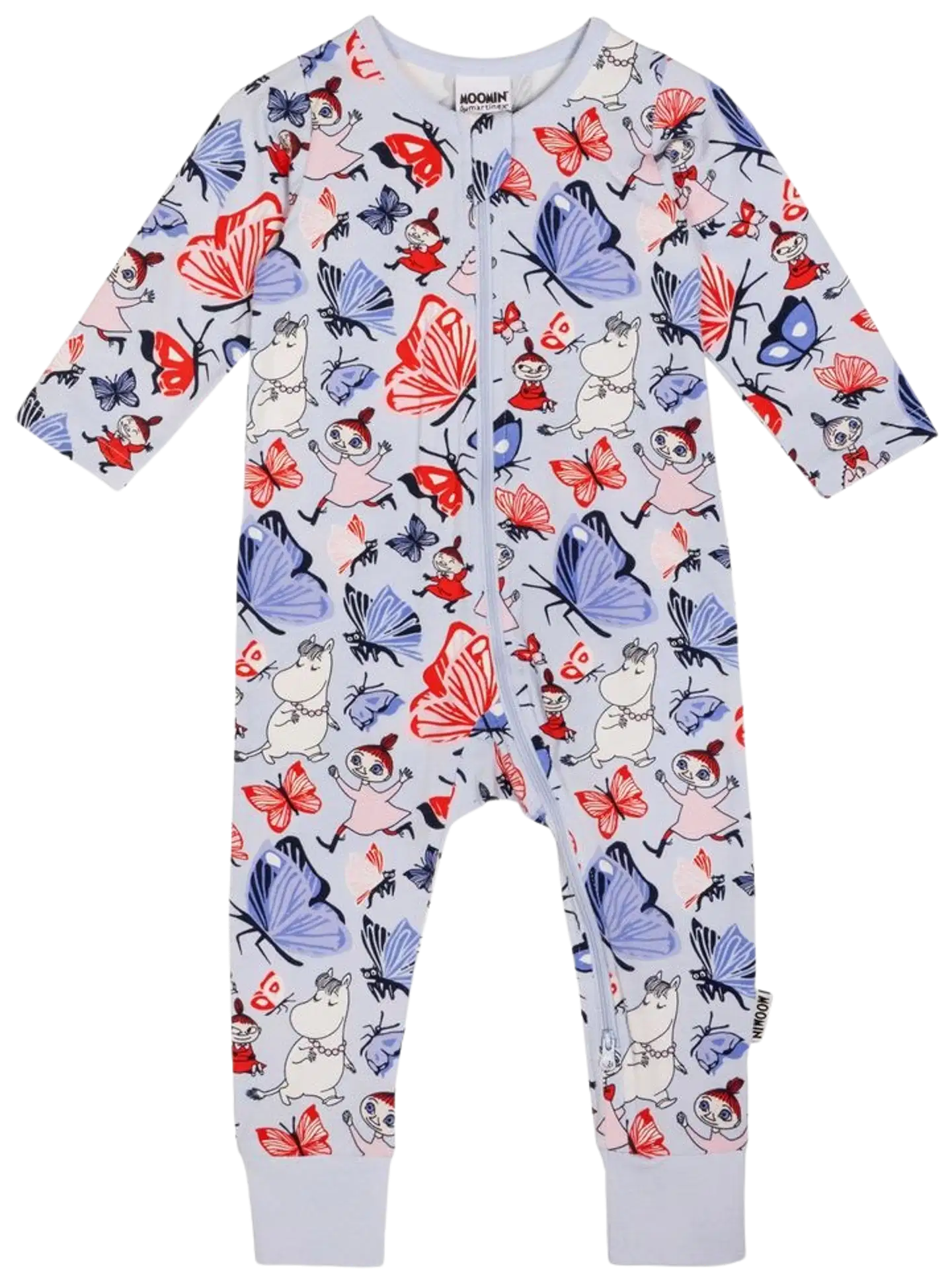 Muumi vauvojen pyjama Perhospuisto 591633 - Vaaleansininen - 1