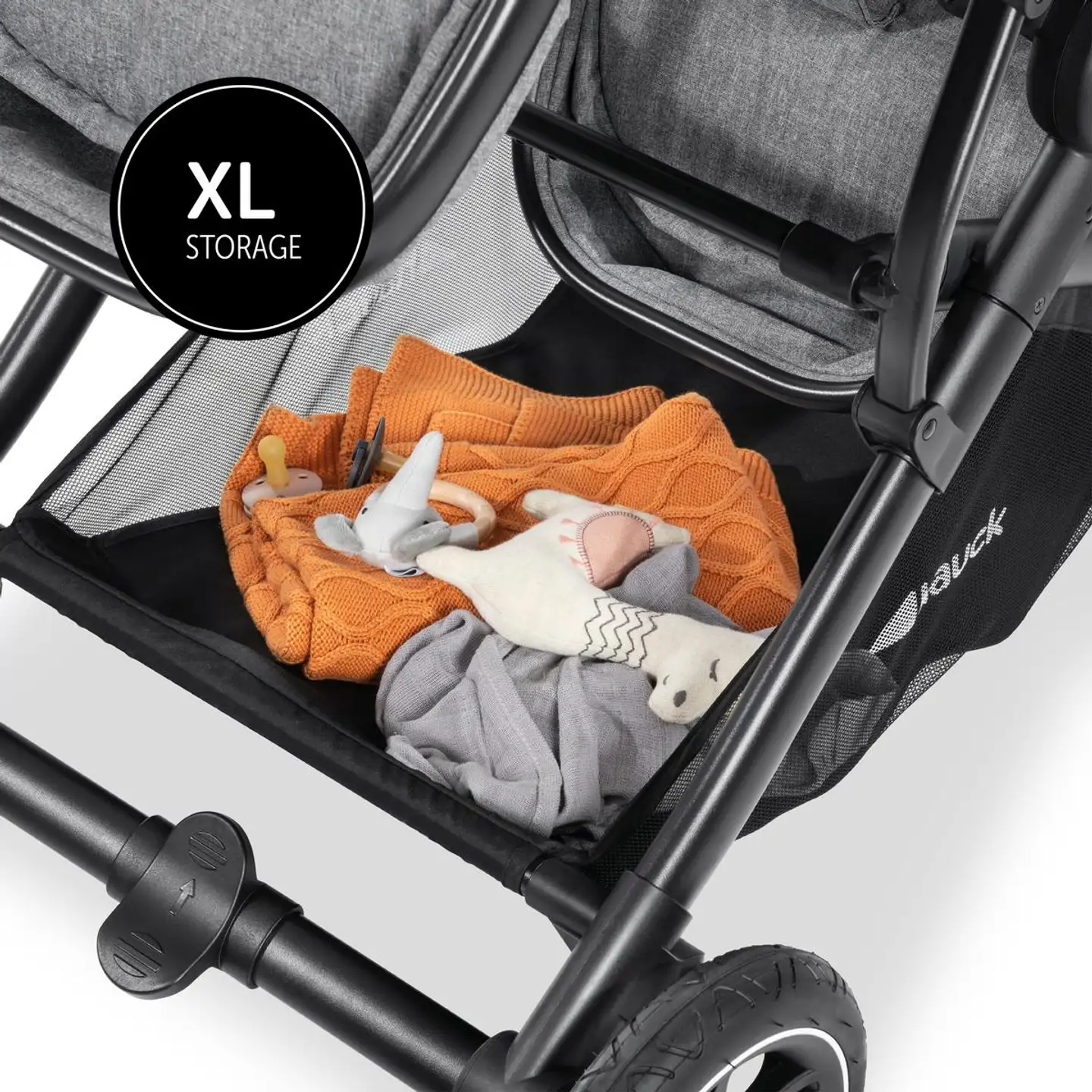 Hauck tuplarattaat Atlantic Twin harmaa - 38