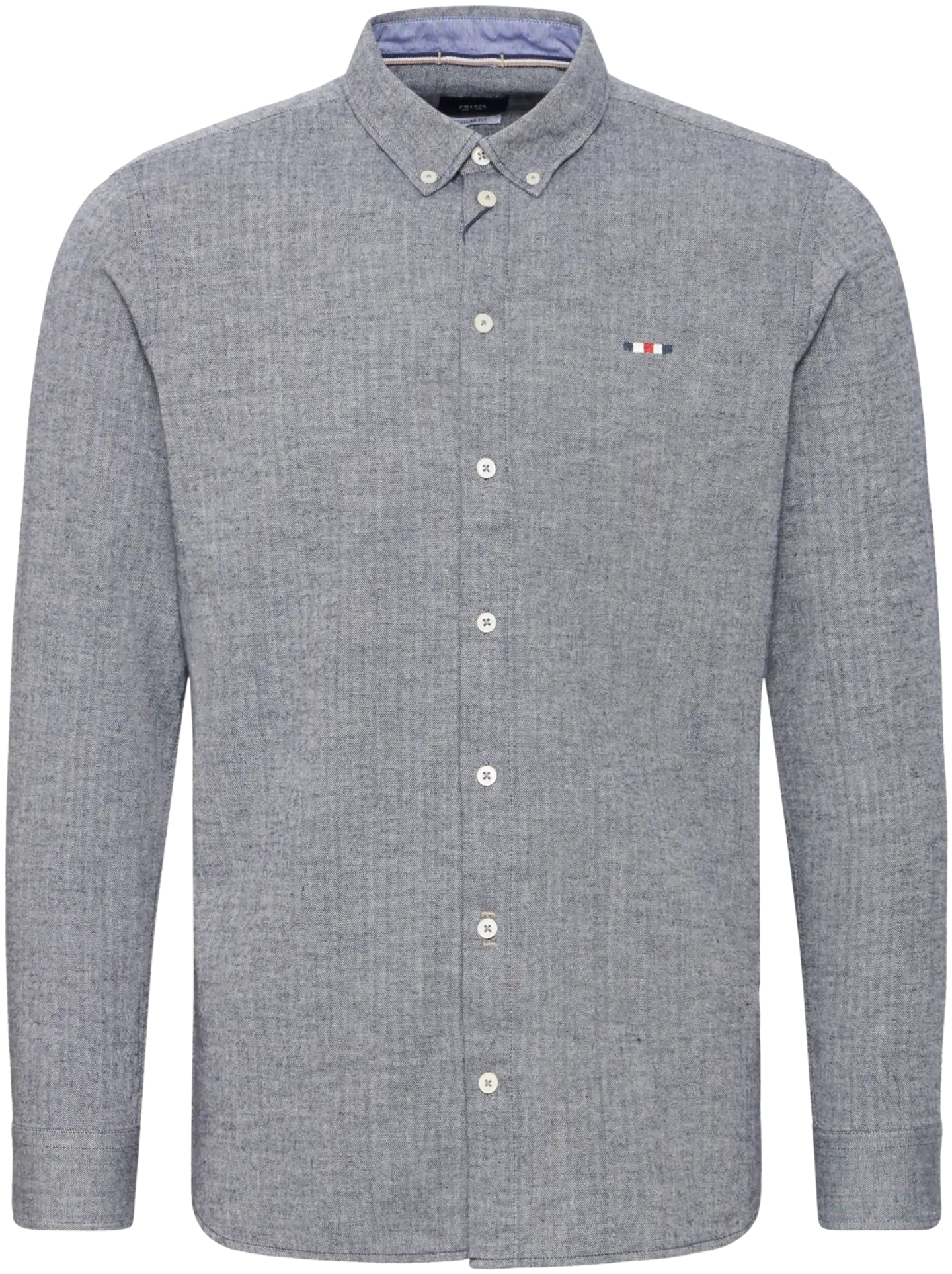 FQ1924 miesten kauluspaita FQBARRIE herringbone - Salute Melange - 1