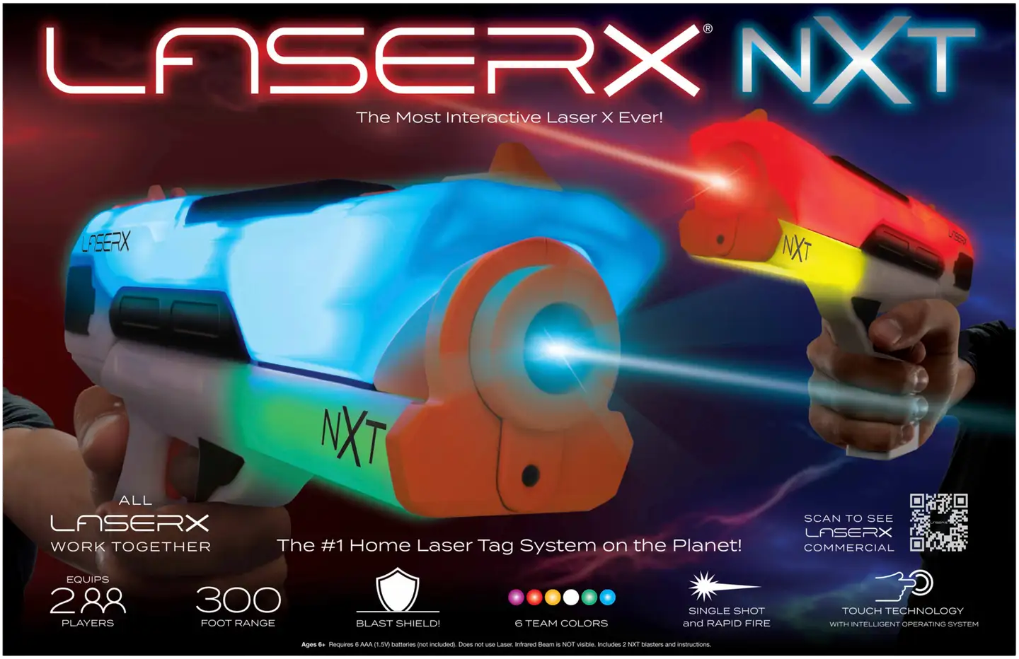 Laser X NXT Double Blaster laserpyssypeli 2 asetta - 1