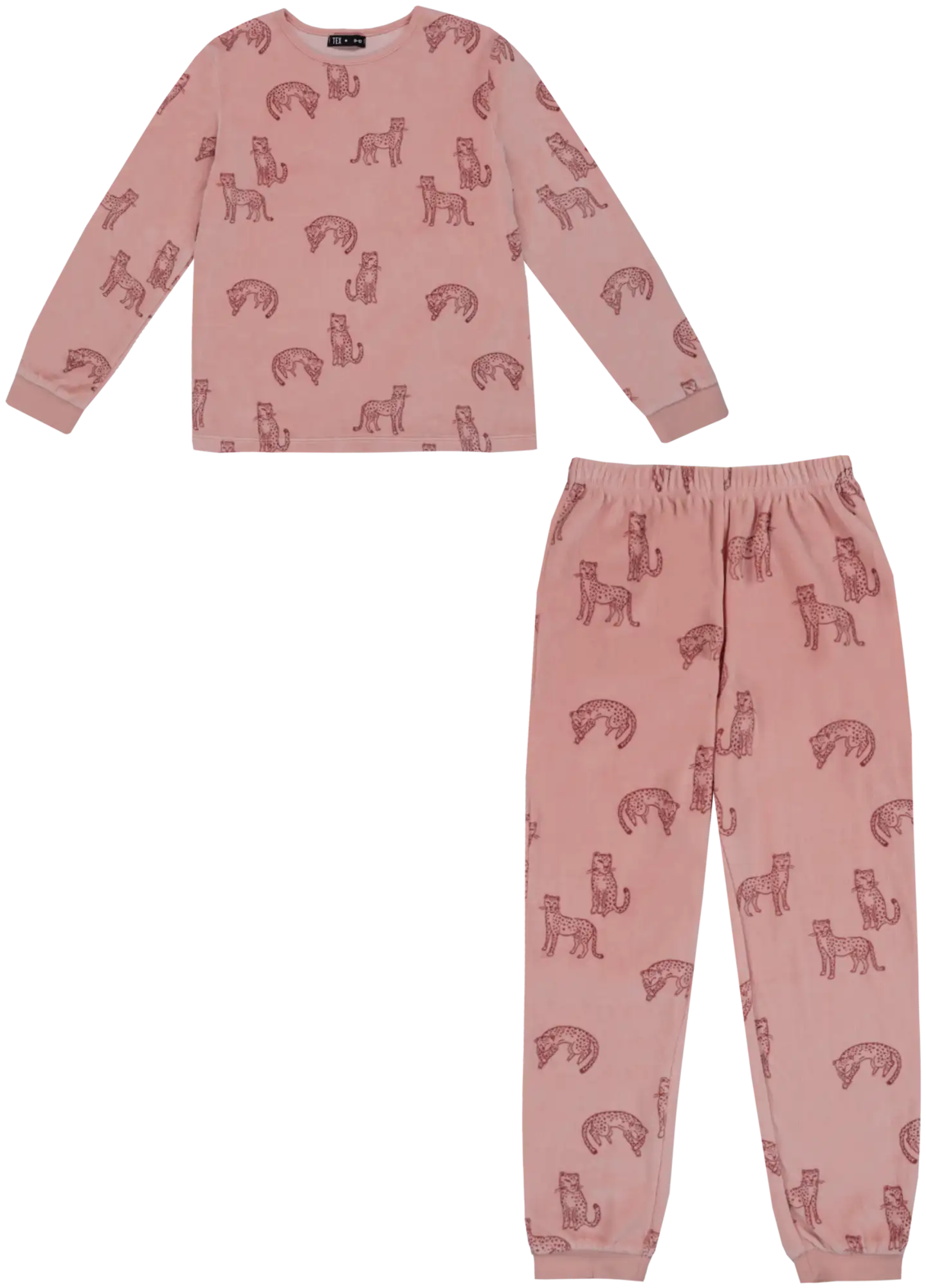 TEX lasten veloursetti I993937 - Salmon - 1