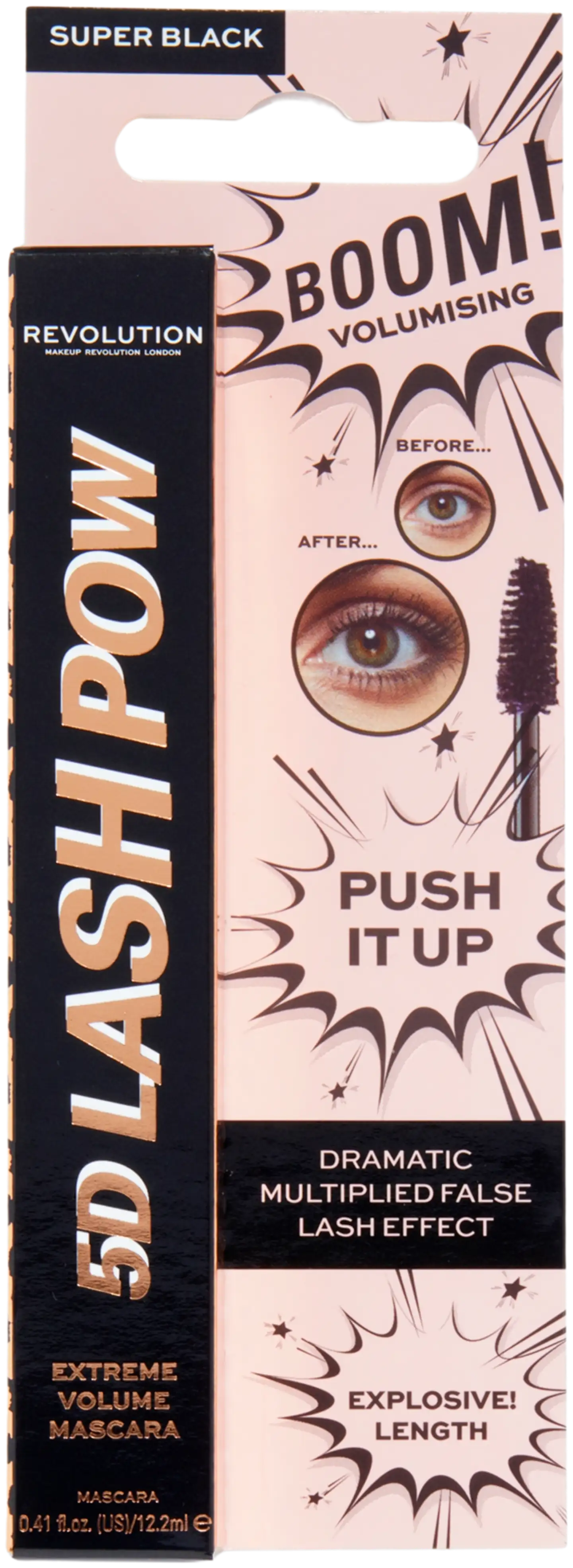 Makeup Revolution 5D Lash Pow musta ripsiväri 12,2ml - 4