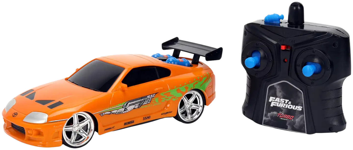 Jada - RC Fast & Furious Nitro Powered Vapor Brian's Toyota Supra Mk4, 1:24, radio-ohjattava, 2 kanavainen ohjain, taajuus 2,4 GHz - 8