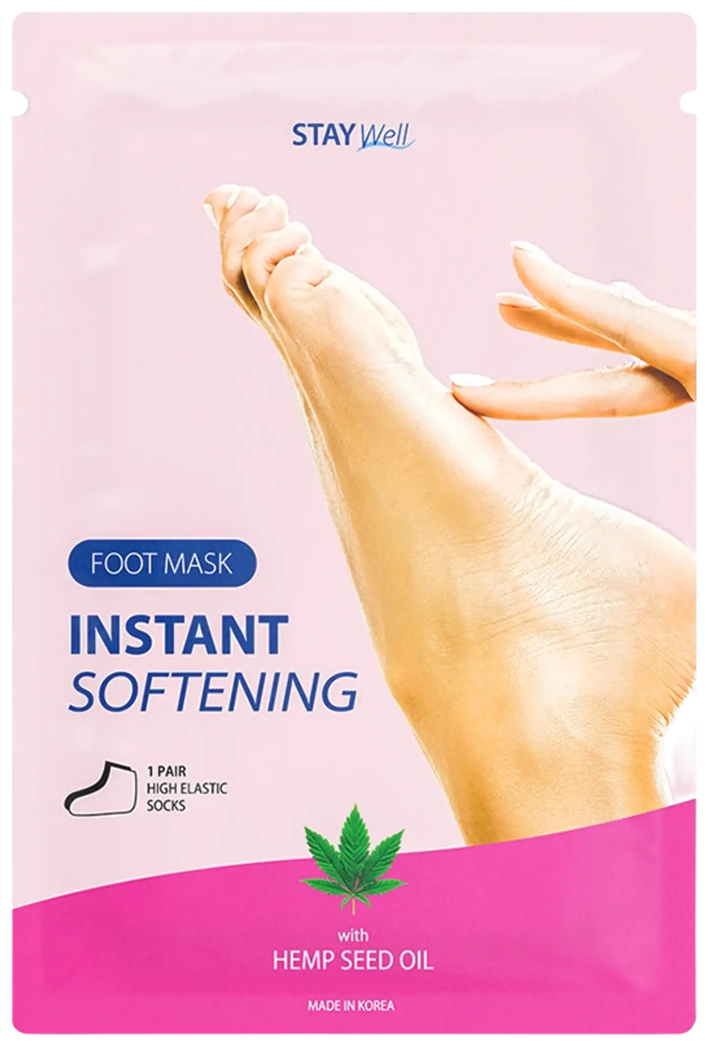 STAY Well Instant Softening Foot Mask HEMP SEED