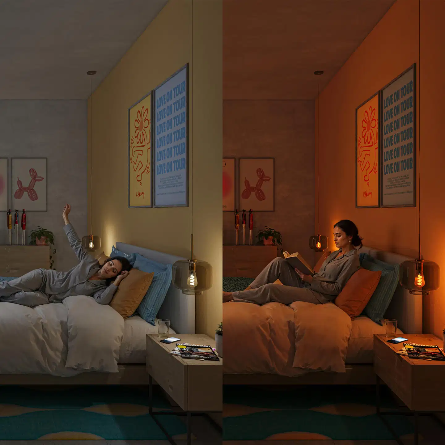 Philips Smart Lighting LED-filamenttilamppu 5W C35 E14 2000-5000K 370lm Amber - 11