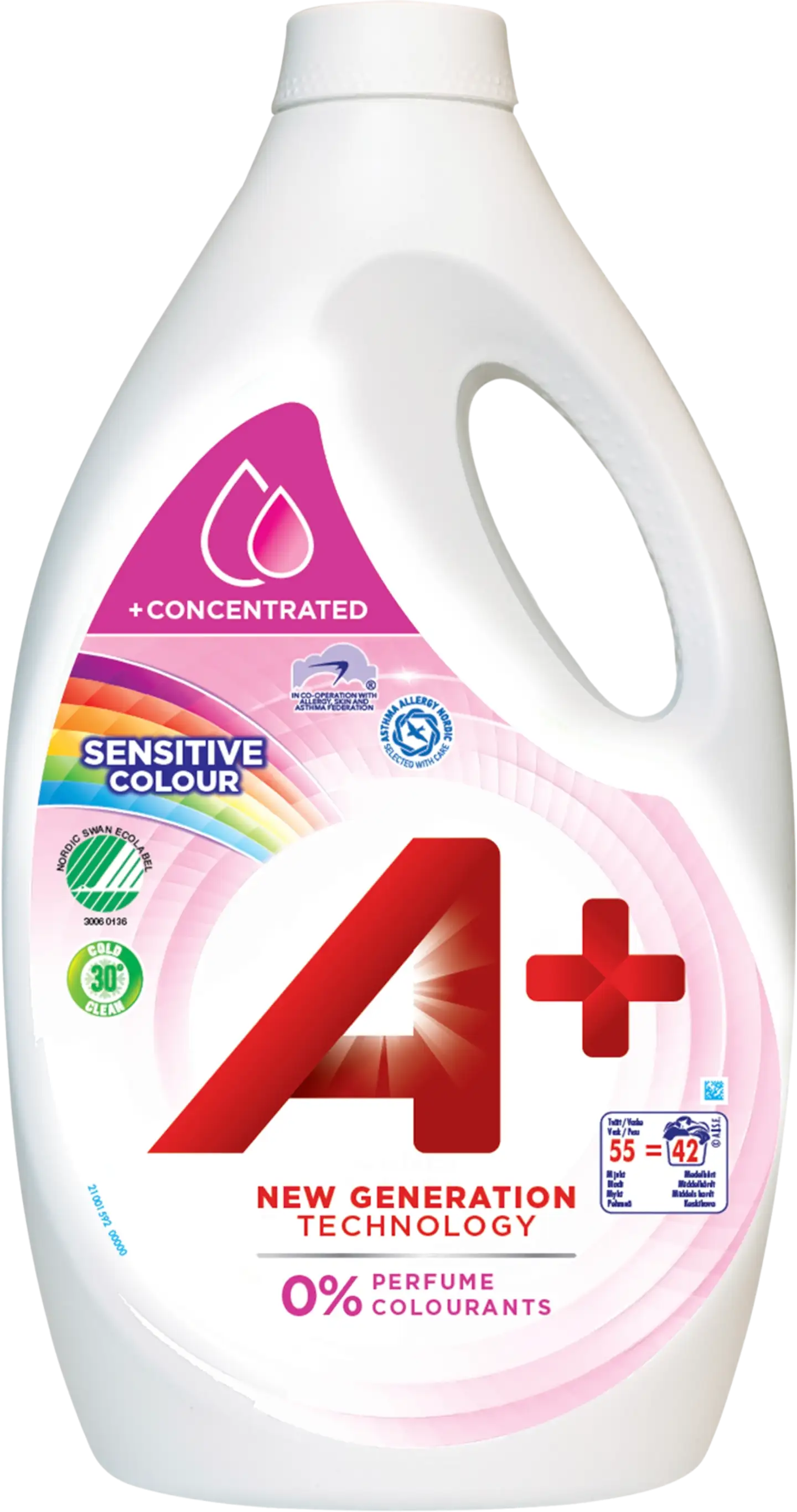 A+ 2200ml Sensitive Color pyykinpesuneste