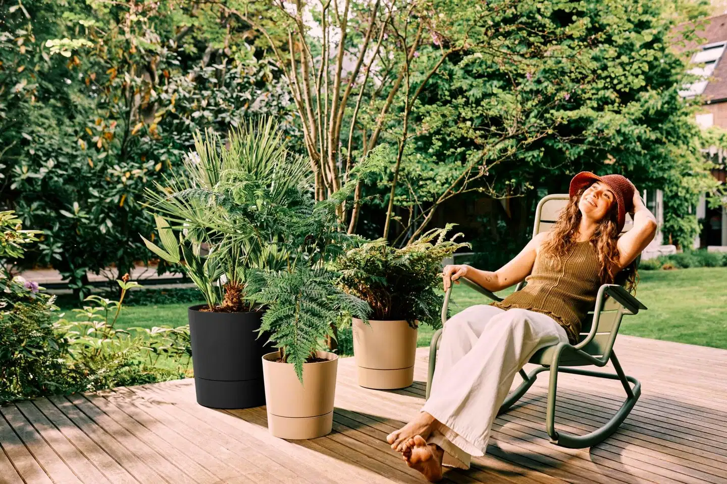 elho ruukku Foss 30cm aluslautasella musta - 3