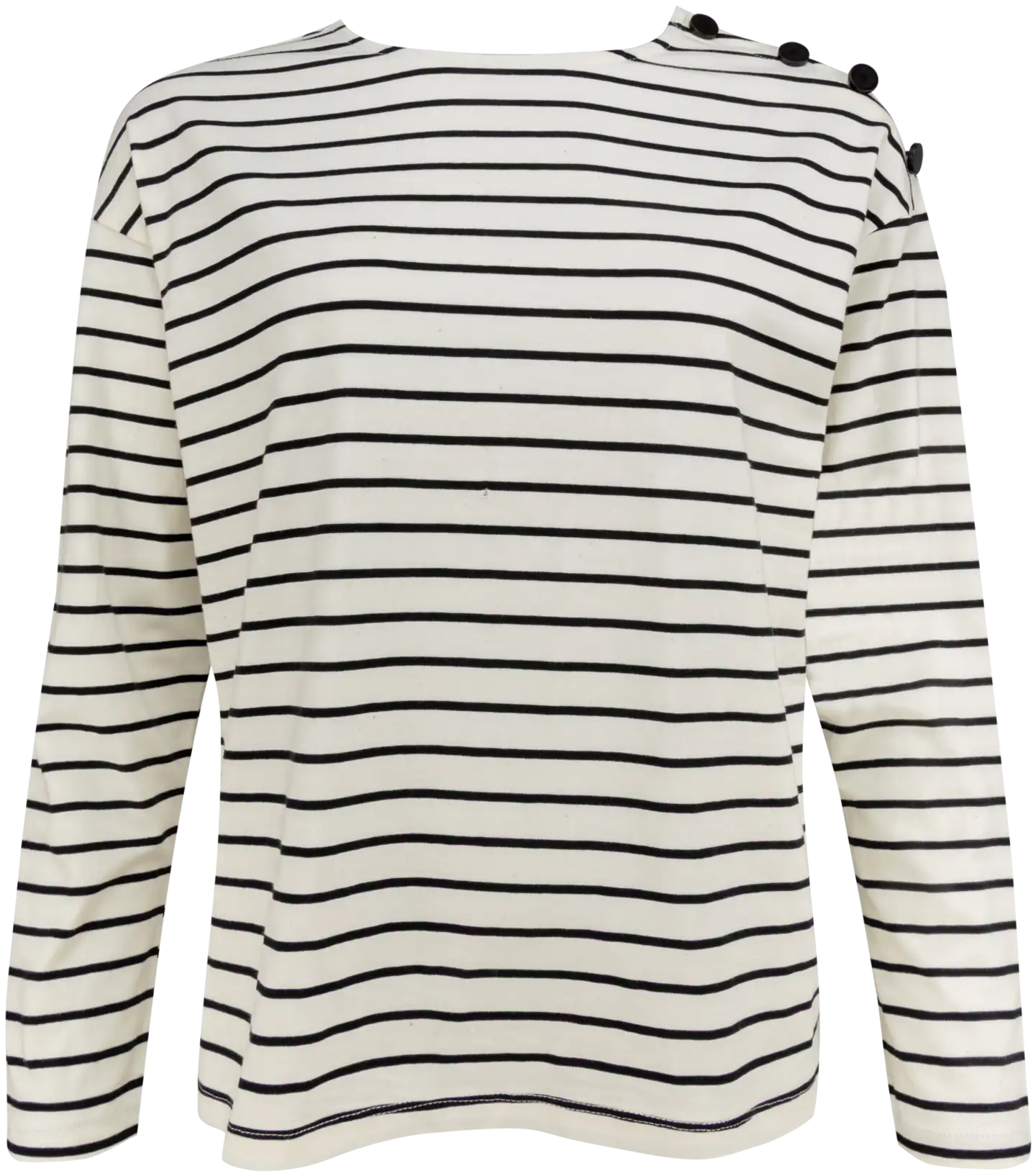 TEX naisten raidallinen trikoopusero I997159 - BLACK 1 - 1