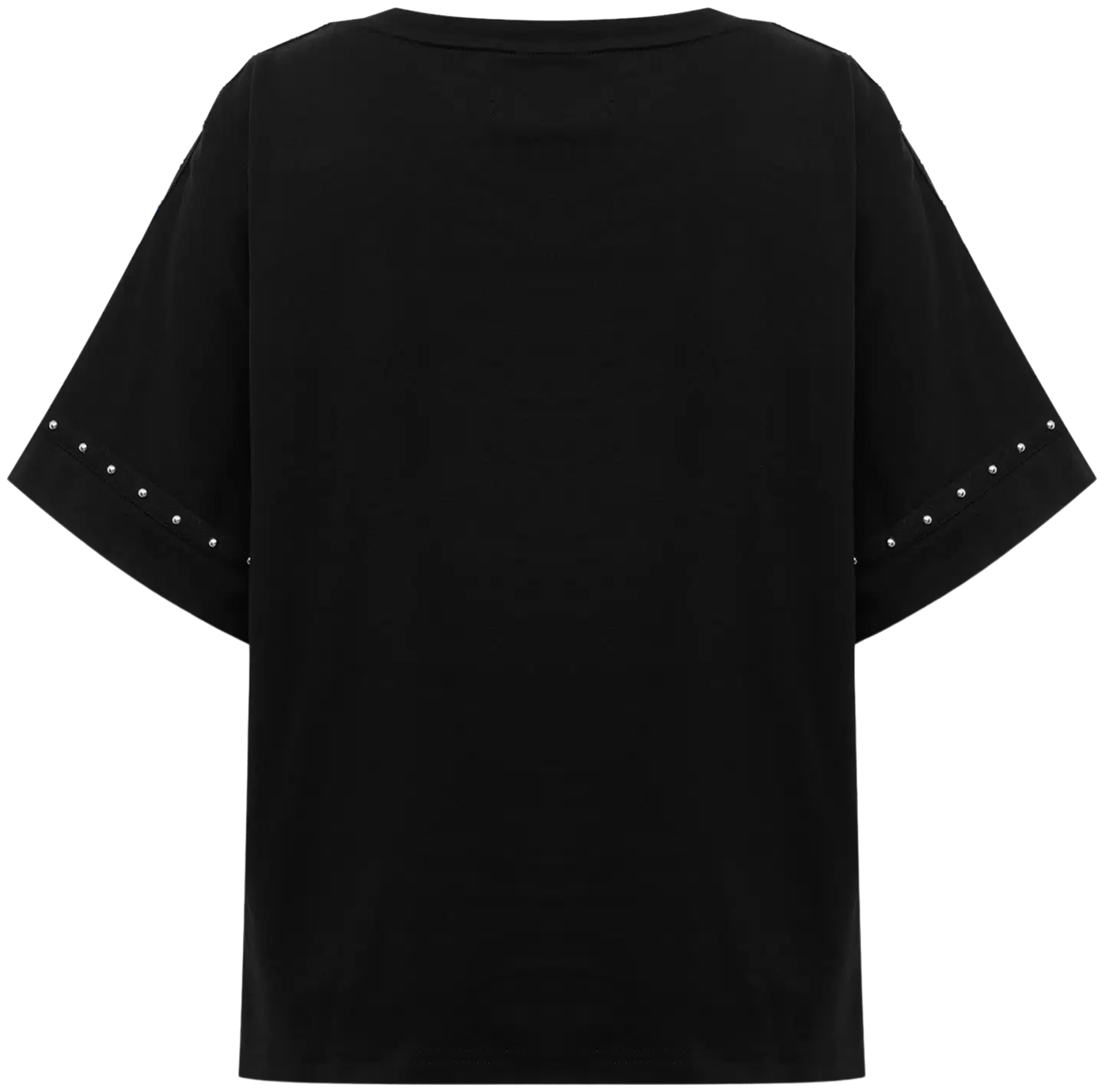 WKLY. naisten lyhythihainen trikoopusero studs-somisteet 213W312660 - Black - 2