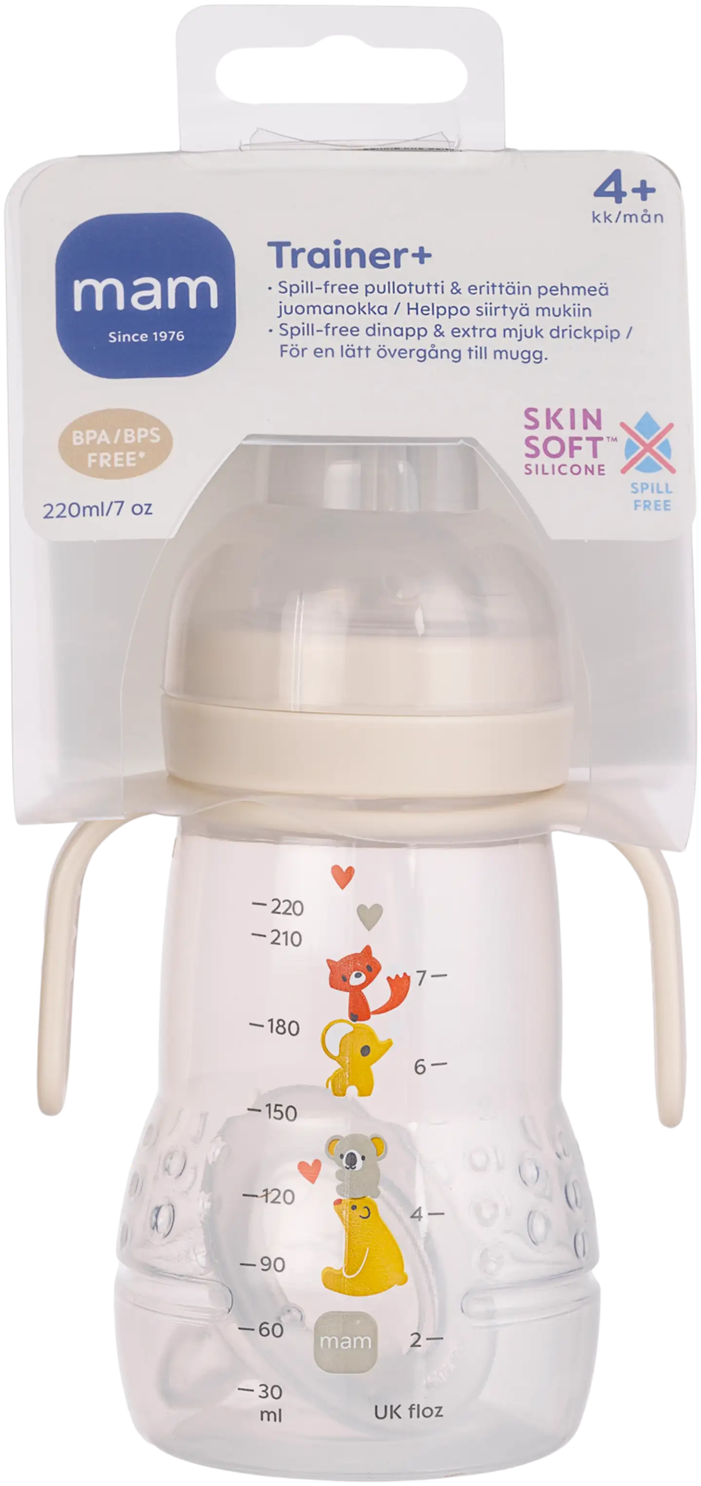 MAM 220ml Trainer 4+kk ensimuki