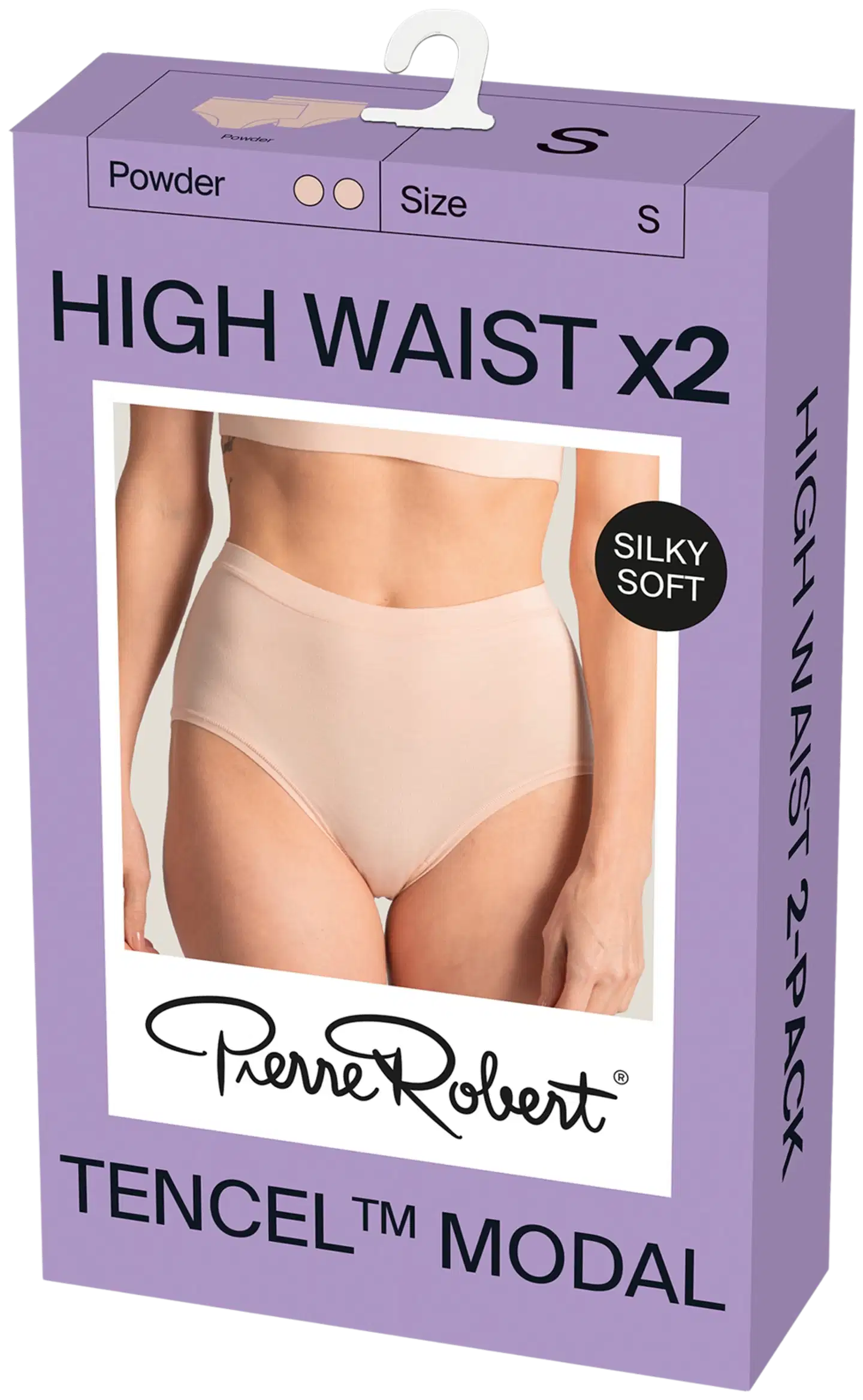 Pierre Robert naisten High Waist Tencel Modal alushousut 2-pack - Powder - 2