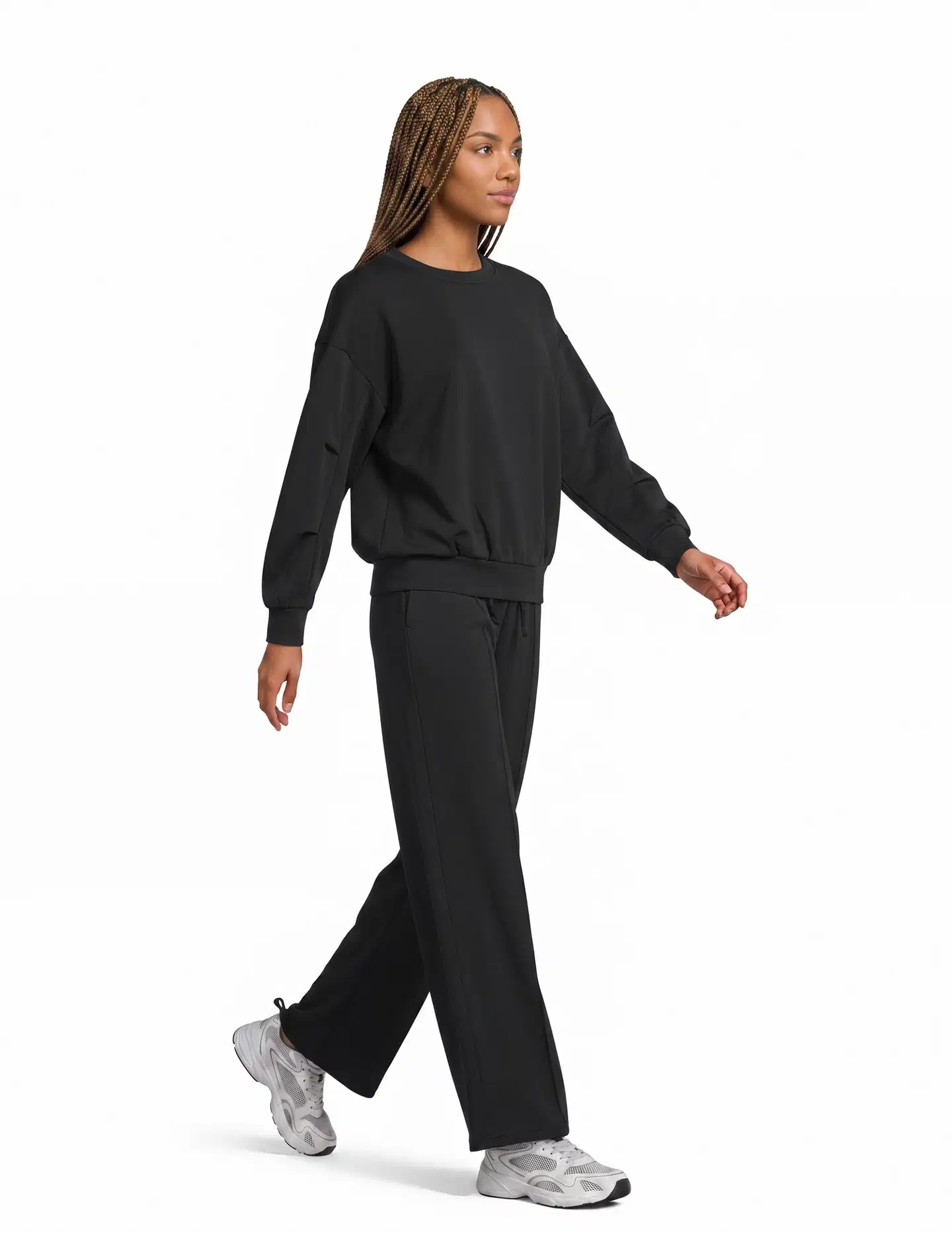 WKLY. naisten leveälahkeiset scuba-joggersit 222W300315 - black - 4