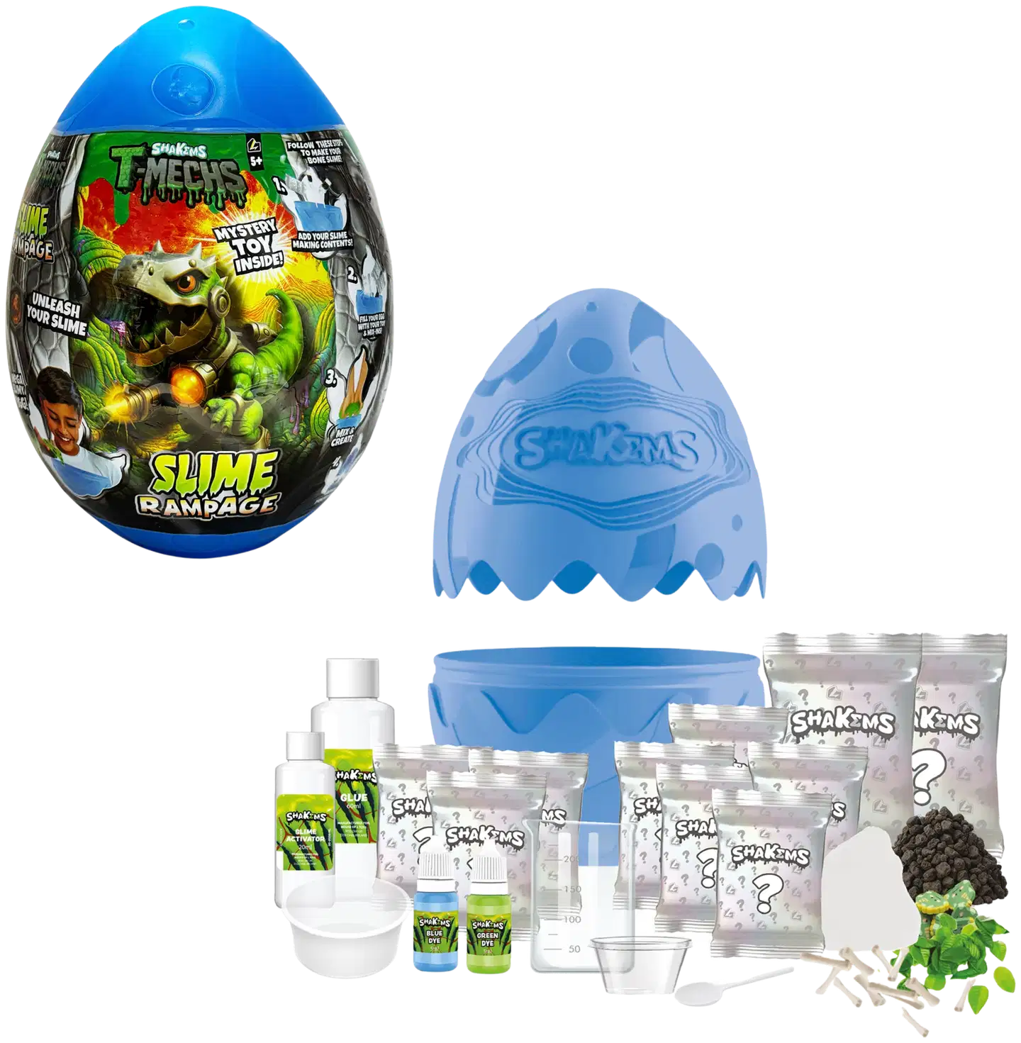 Shakems T-Mechs Slime Rampage yllätysmuna ja lima 30 cm - 1