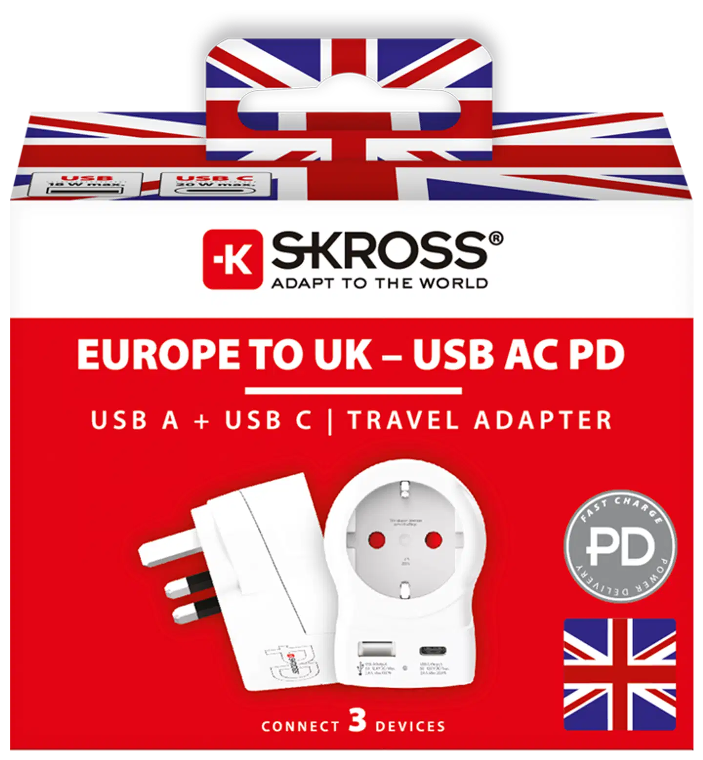 Skross Eurooppa - UK - USB -adapteri - 3