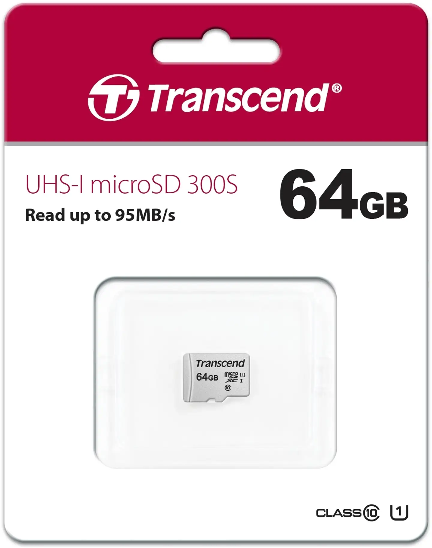 Transcend muistikortti 300S 64GB U1 Micro SD - 2