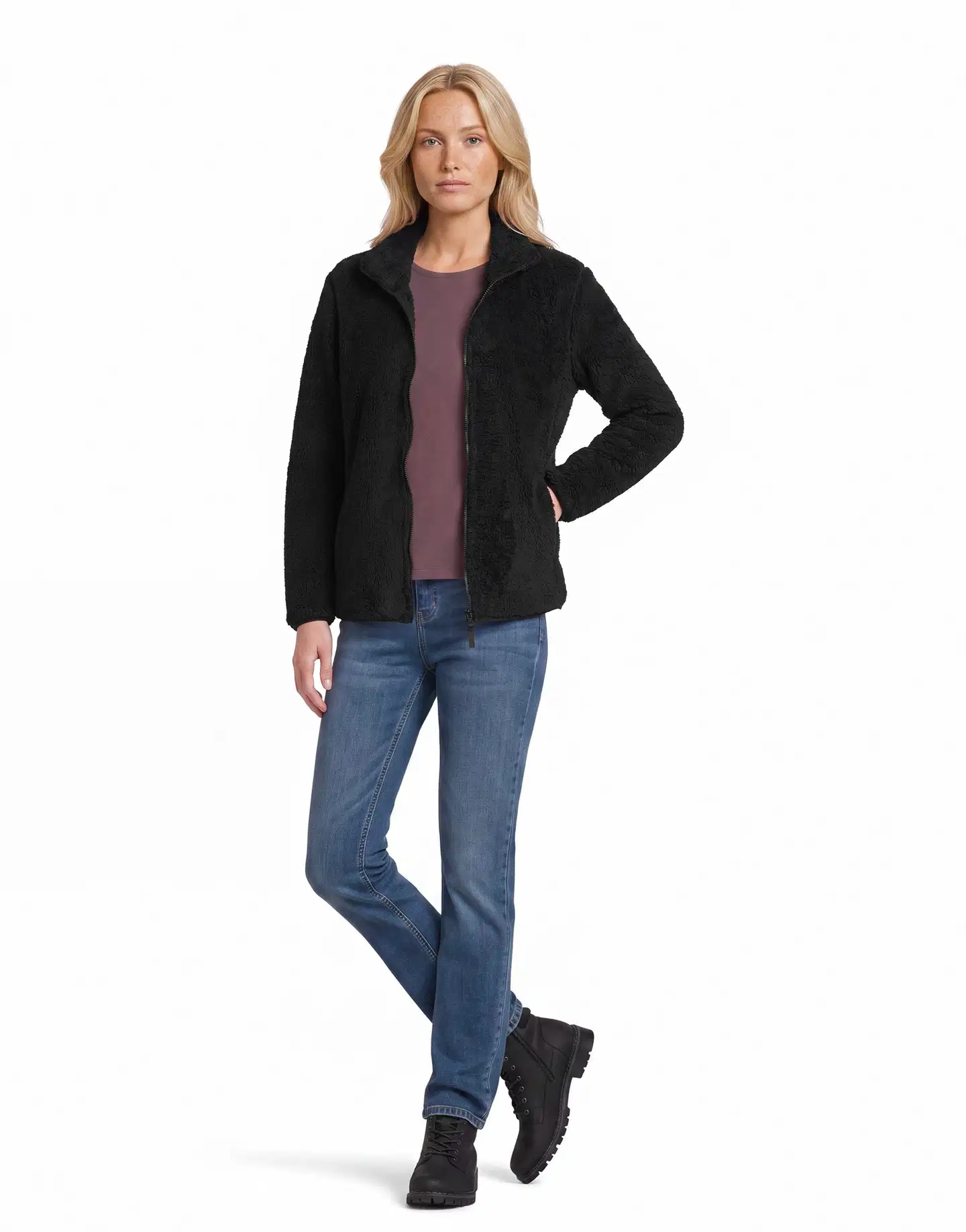 House naisten fleecetakki sherpa YLJ4610 - Black - 4