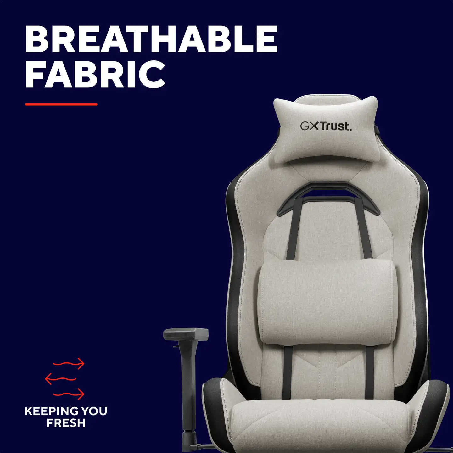 Trust Kangaspäällysteinen pelituoli GXT 723 Ruya beige - 10