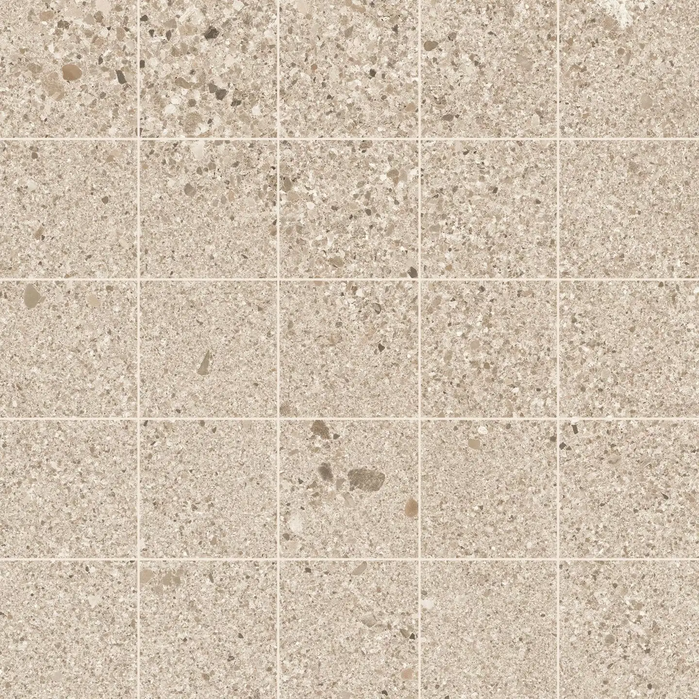 Small Terrazzo lattialaatta Mocca 48 x 48 mm