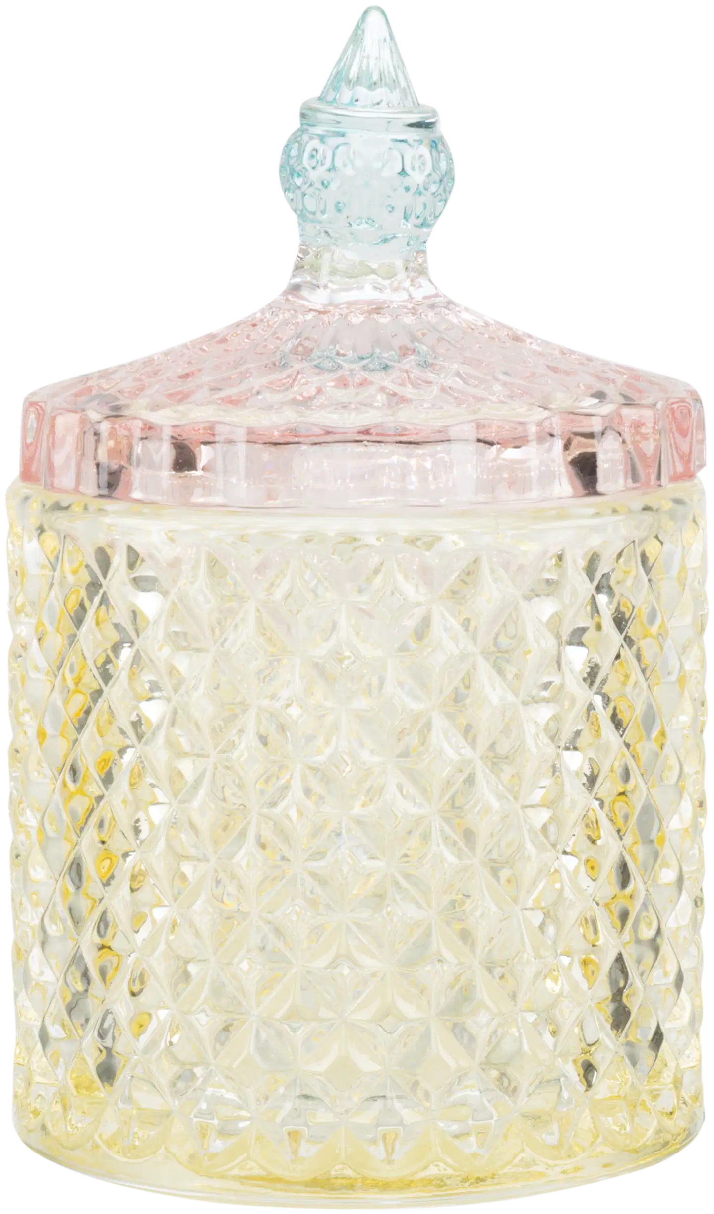 Lasinen koristepurkki Linna S pinkki