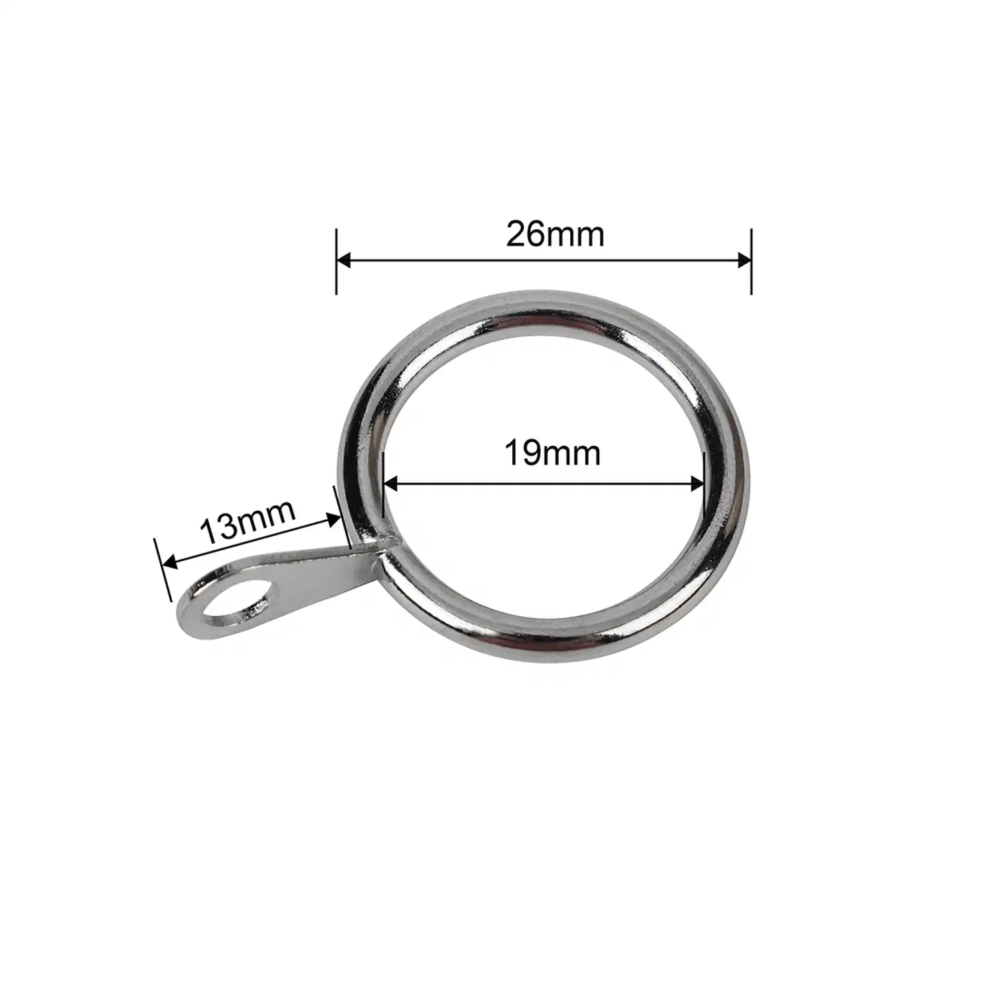 Ihanin verhorenkaat Cafe kromi 19/26mm 10kpl/pss - 4