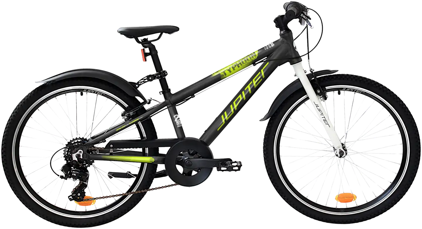 Jupiter Typhoon 24" maastopyörä 7-vaihdetta runko 29 cm musta